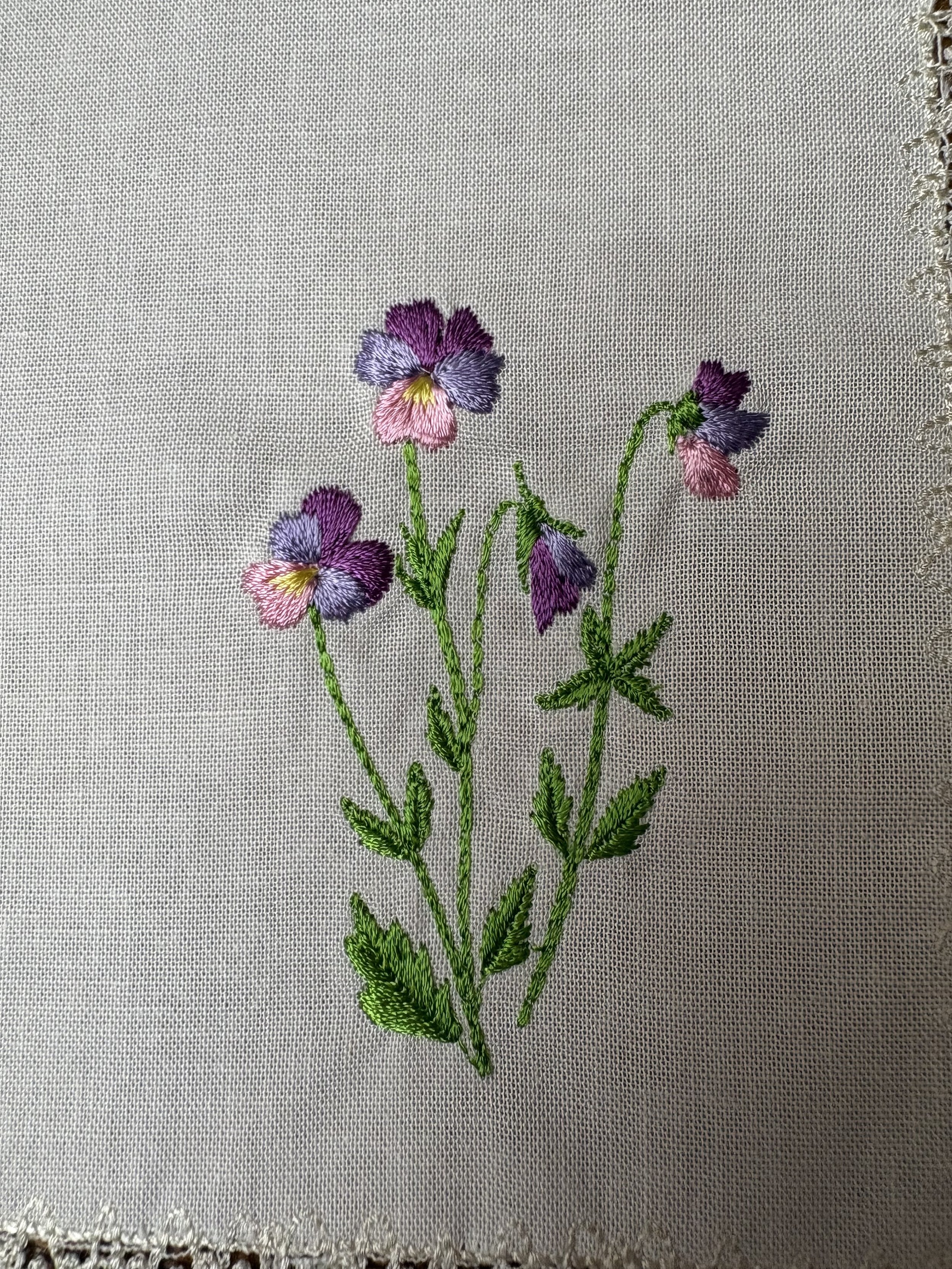 Victorian Violas Lace Handkerchief closeup.jpeg