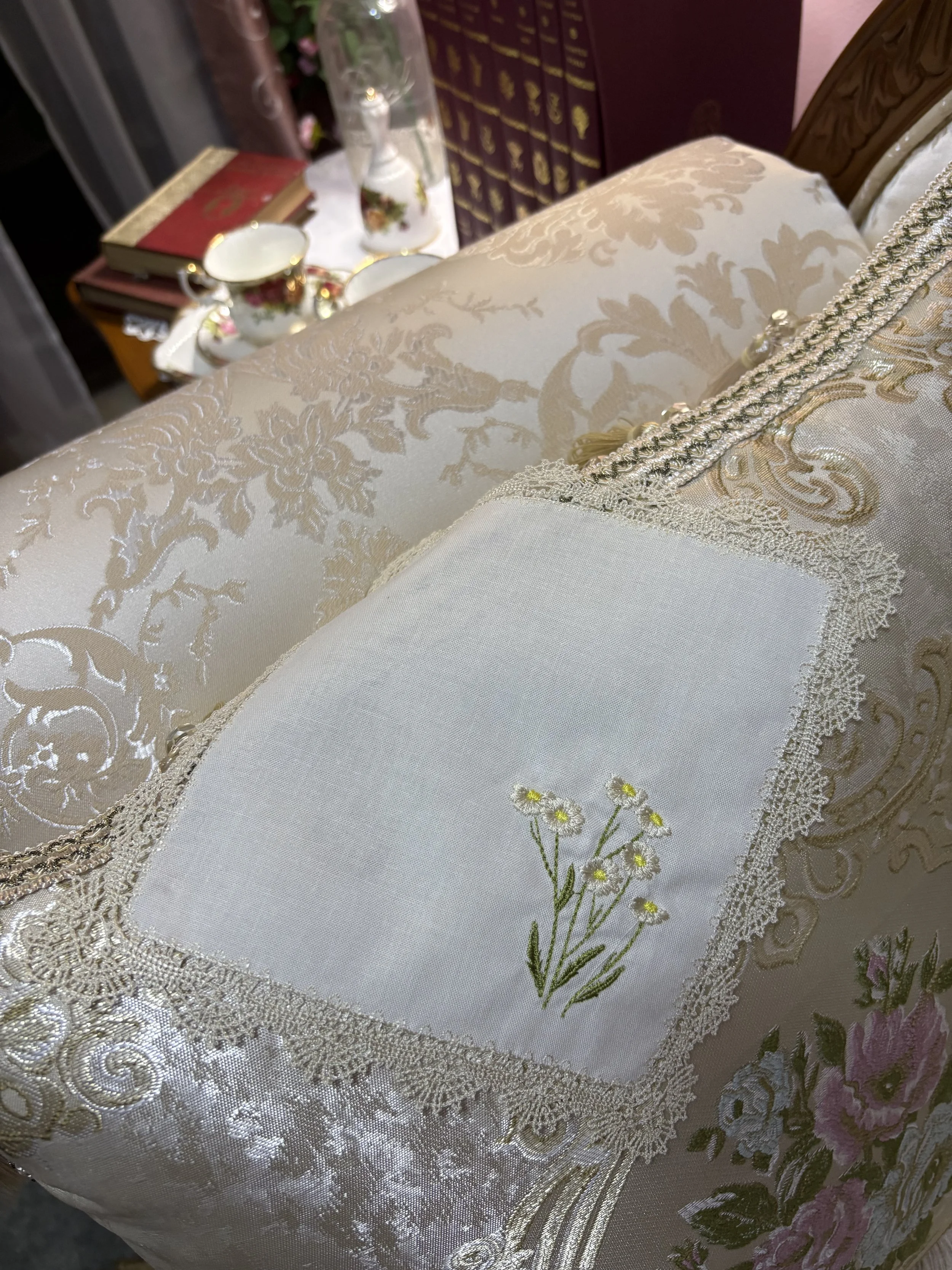 Moonlit Daisies Lace Handkerchief chaise.jpeg