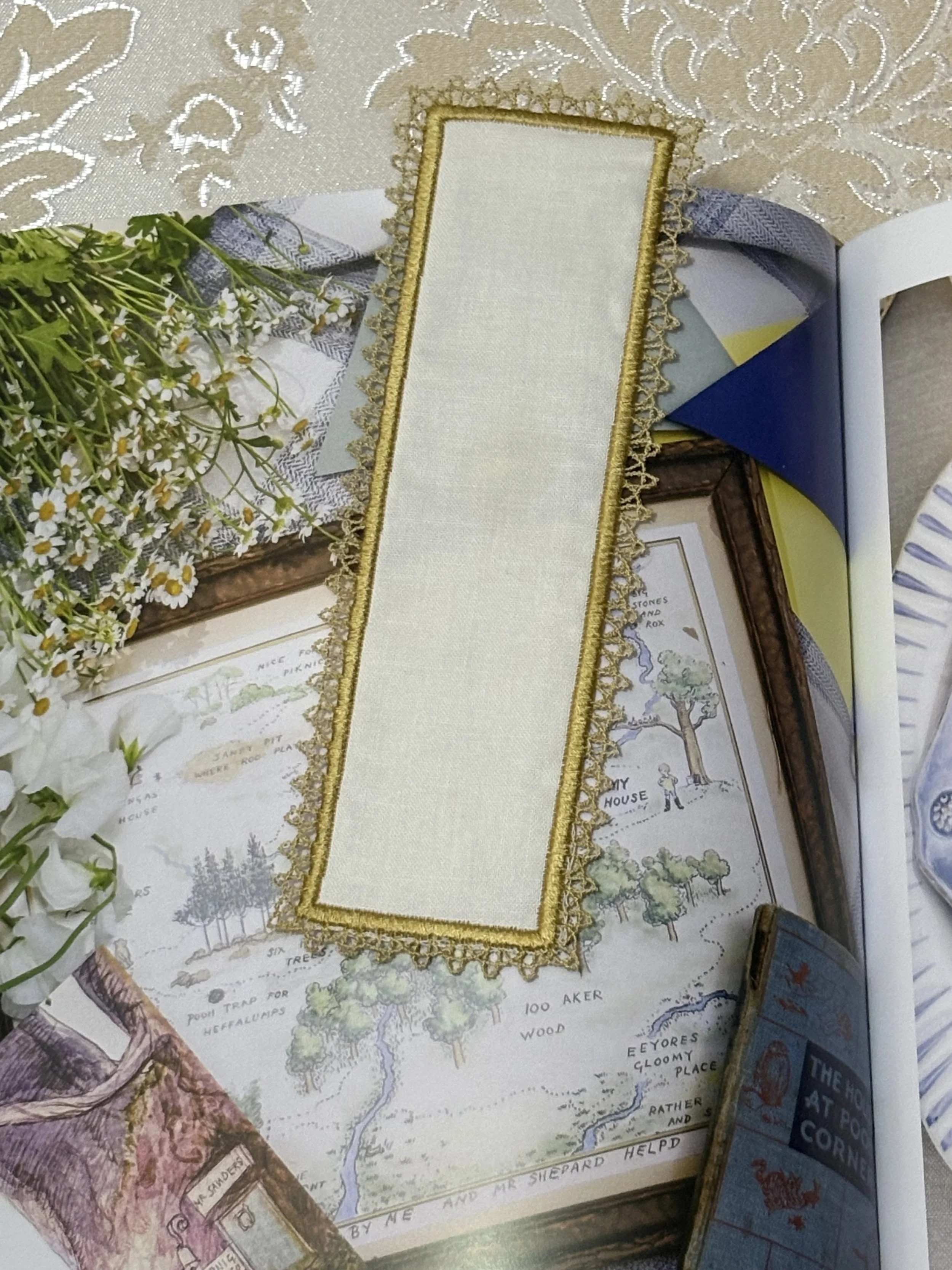 Golden Heirloom Lace Bookmark home with a book.jpeg