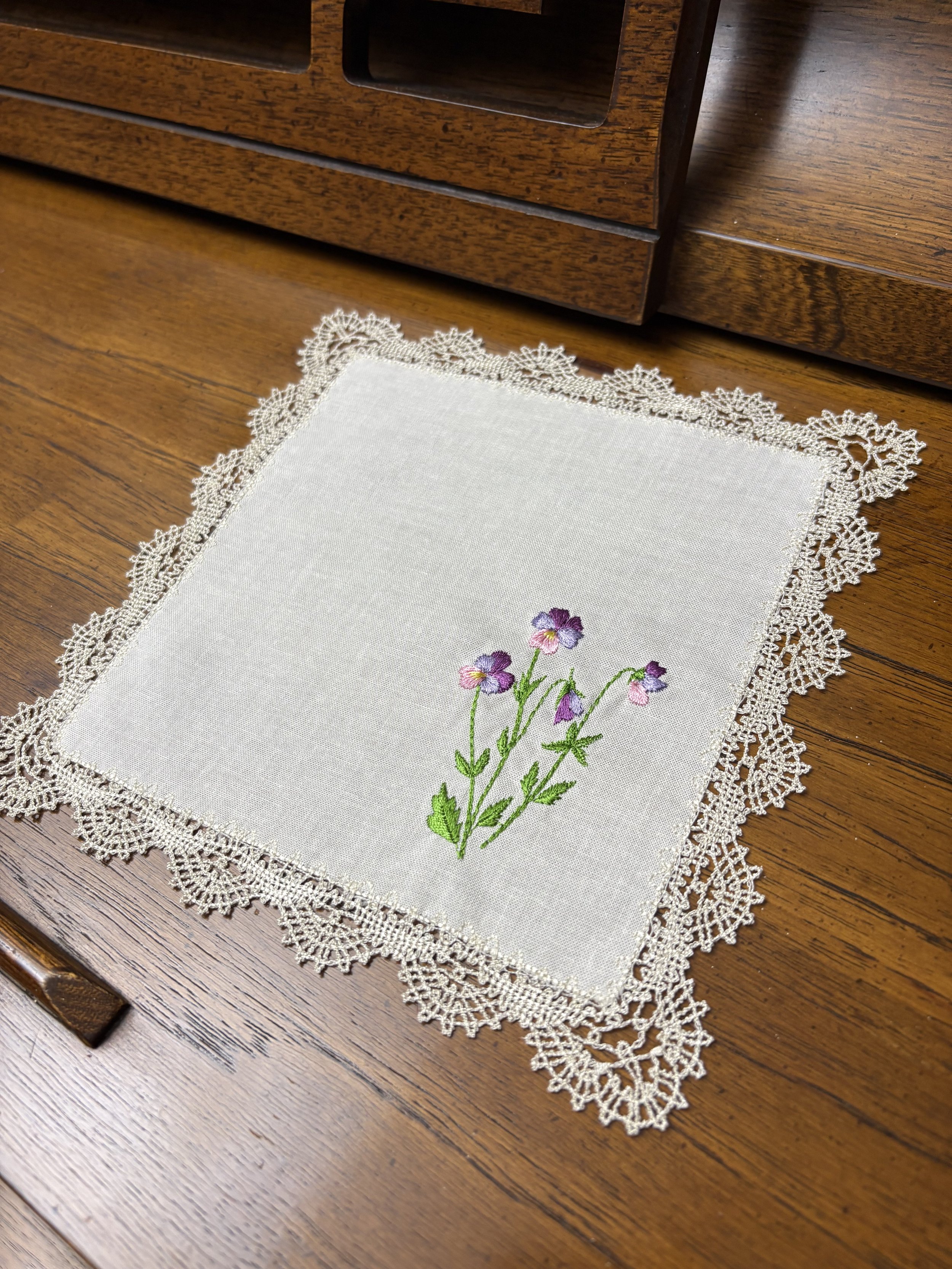 Victorian Violas Lace Handkerchief piano display.jpeg