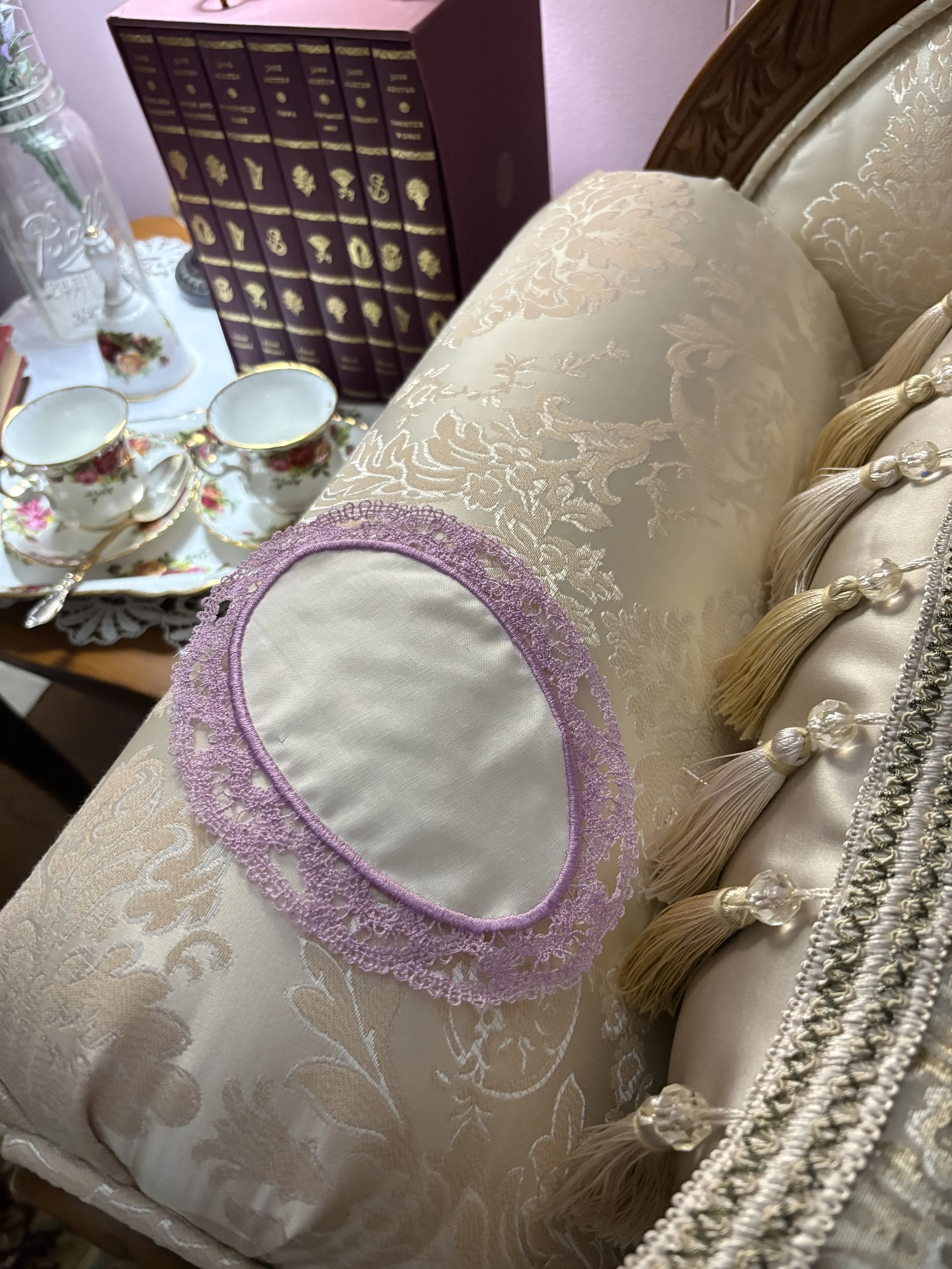 Cottage Lavender Lace Accent Mat chaise.jpeg