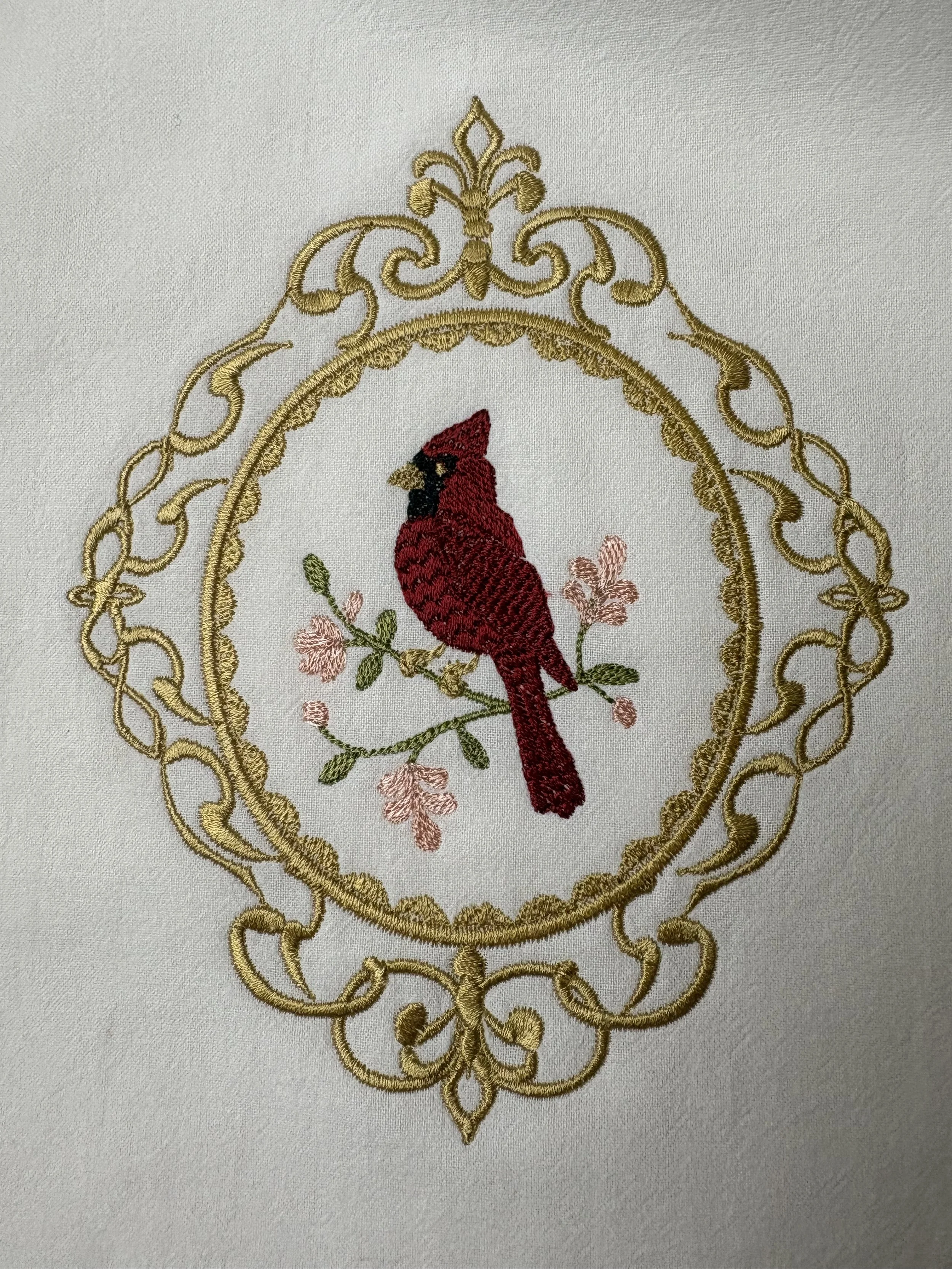 Victorian Cameo Cardinal Tea Towel closeup.jpeg