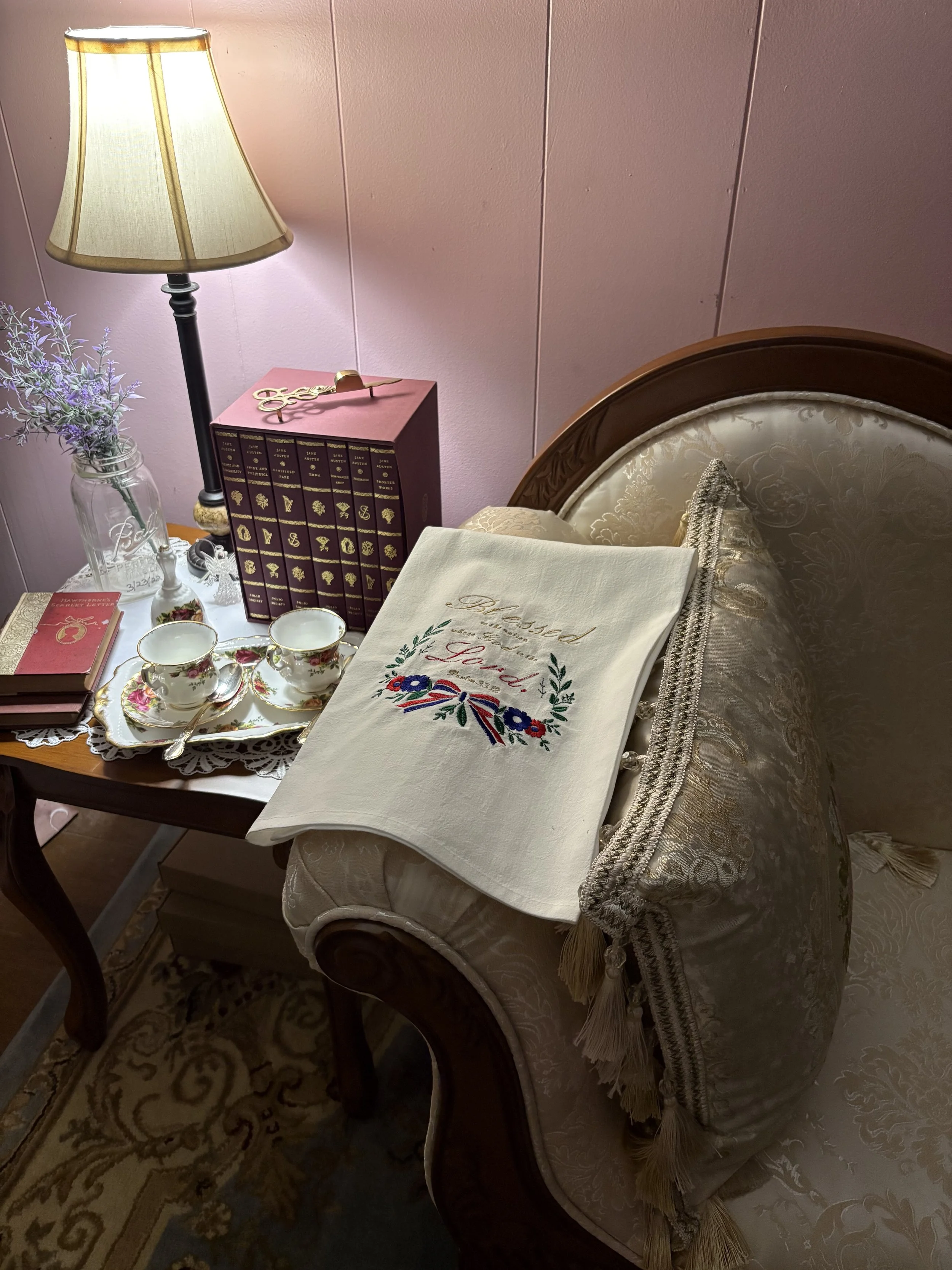 Patriotic Embroidered Tea Towel chaise.jpeg