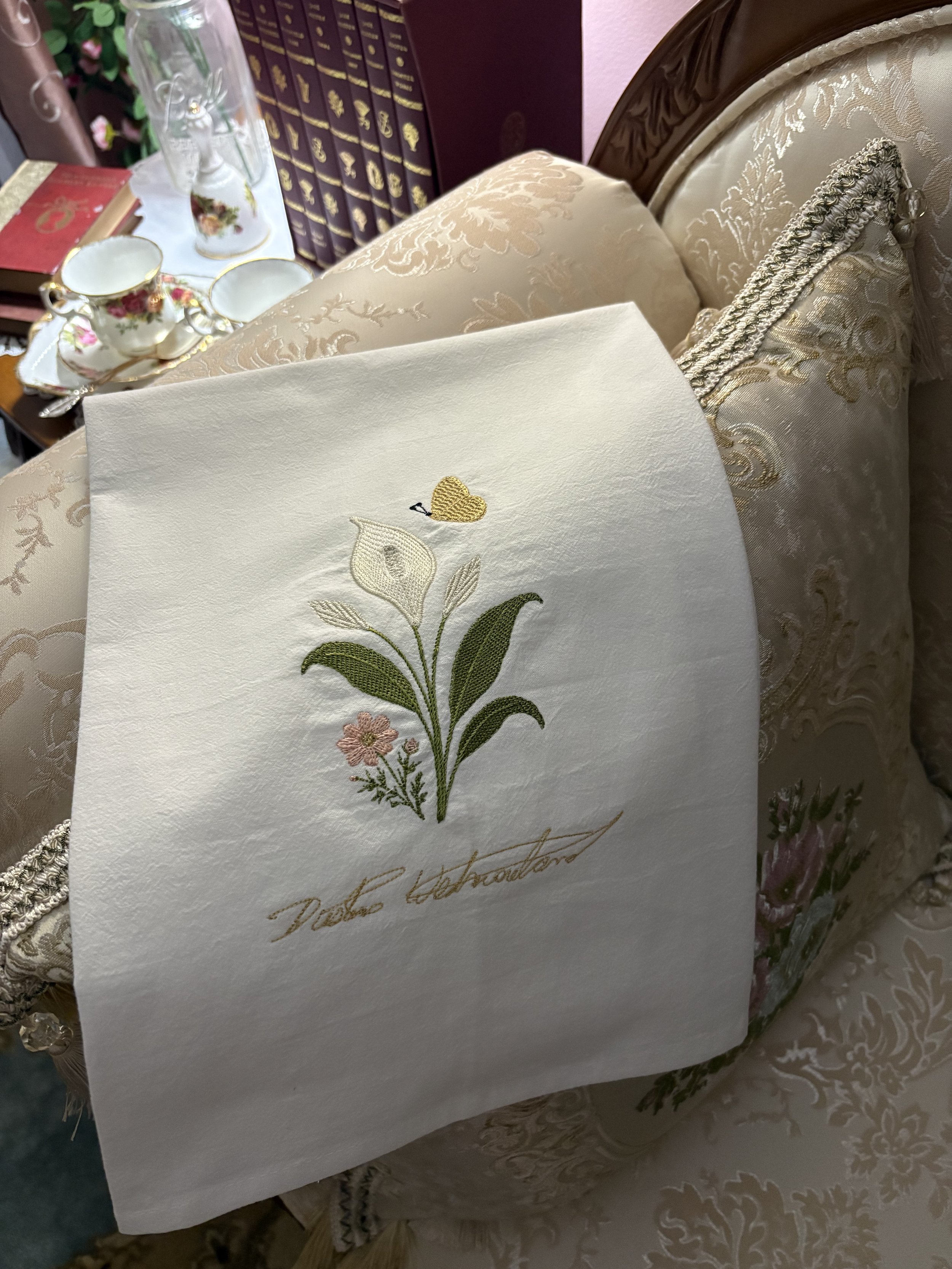 Peace Lily Heirloom Tea Towel chaise.jpeg