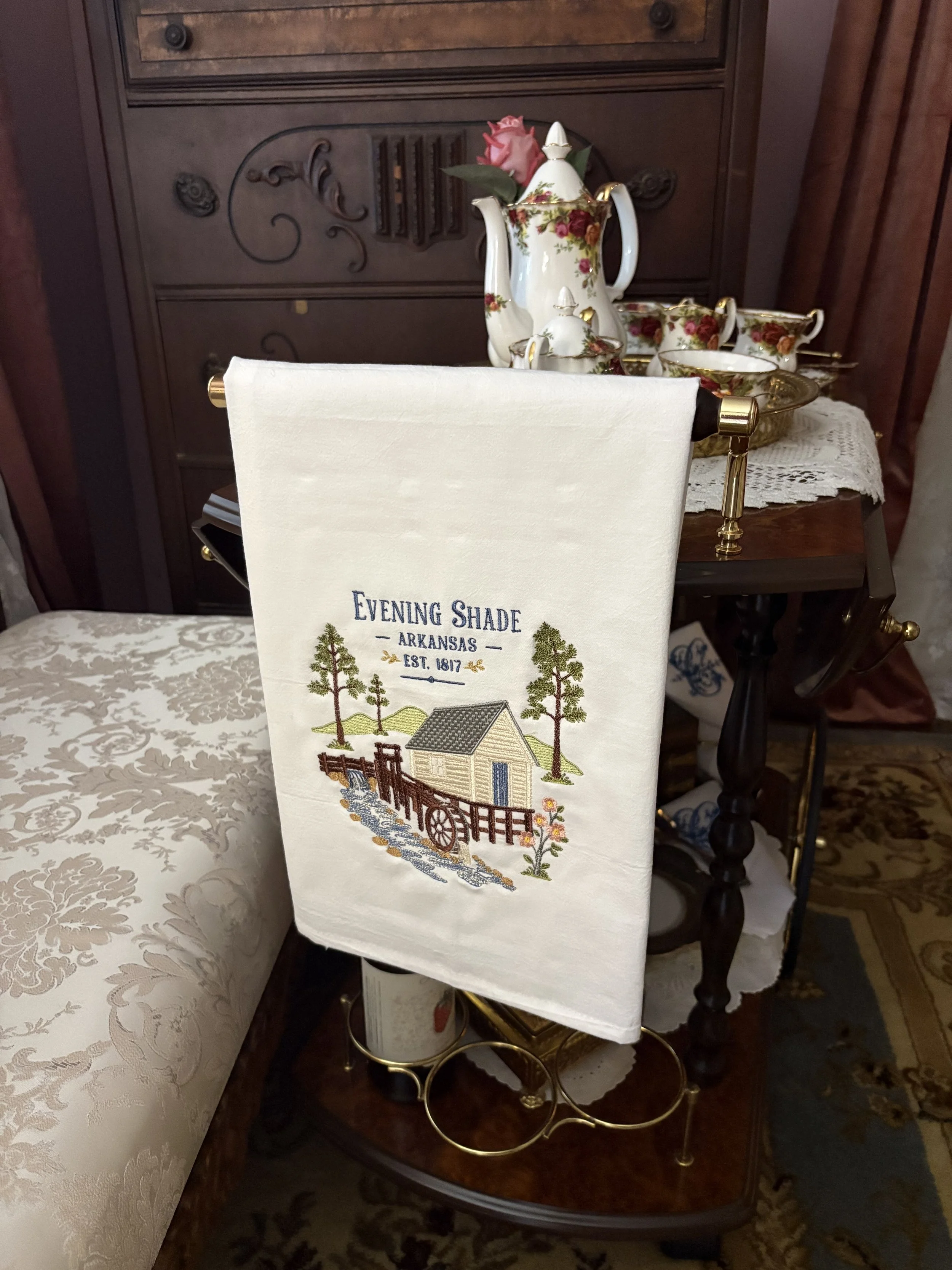 Evening Shade Mill Tea Towel tea cart.jpeg