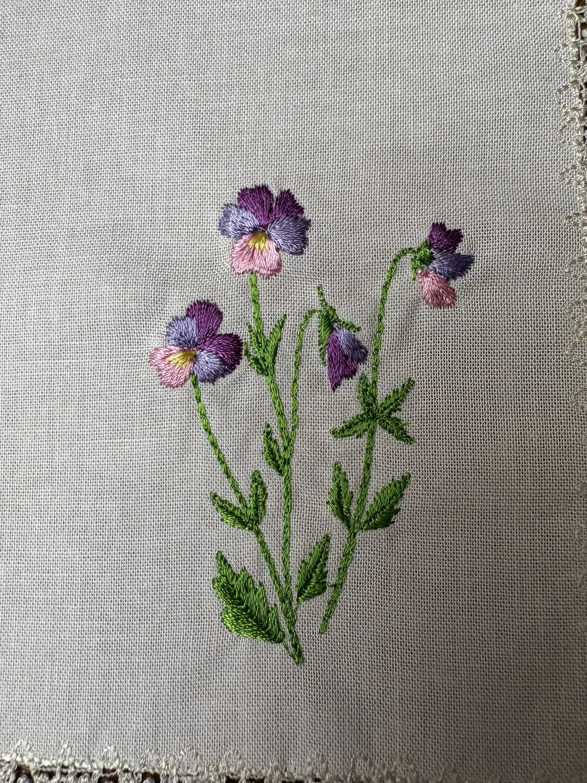 Victorian Violas Lace Handkerchief closeup.jpeg