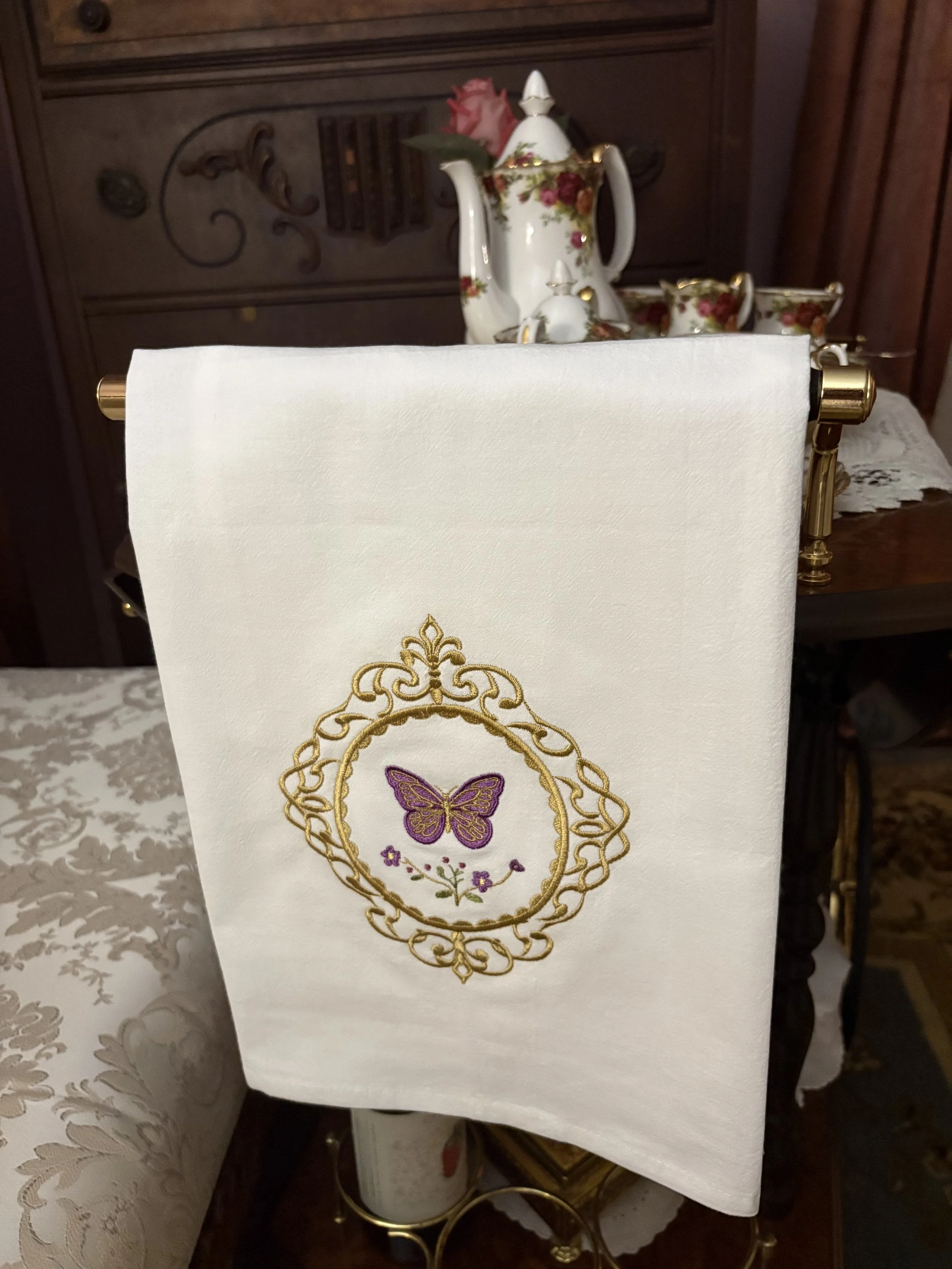 Victorian Cameo Regal Butterfly Tea Towel tea service.jpeg