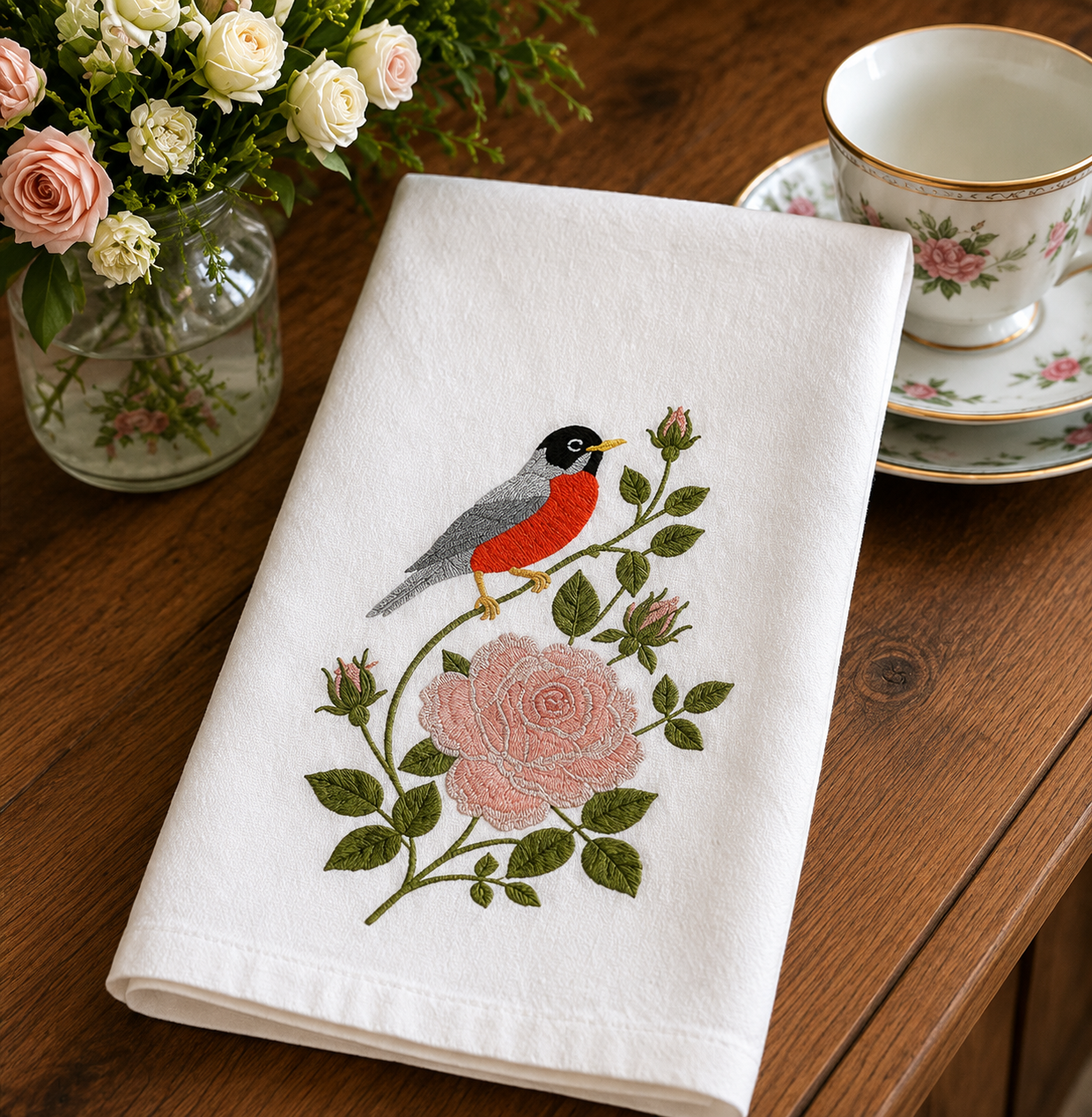 American Red Robin and Heirloom Rose high resolution.png