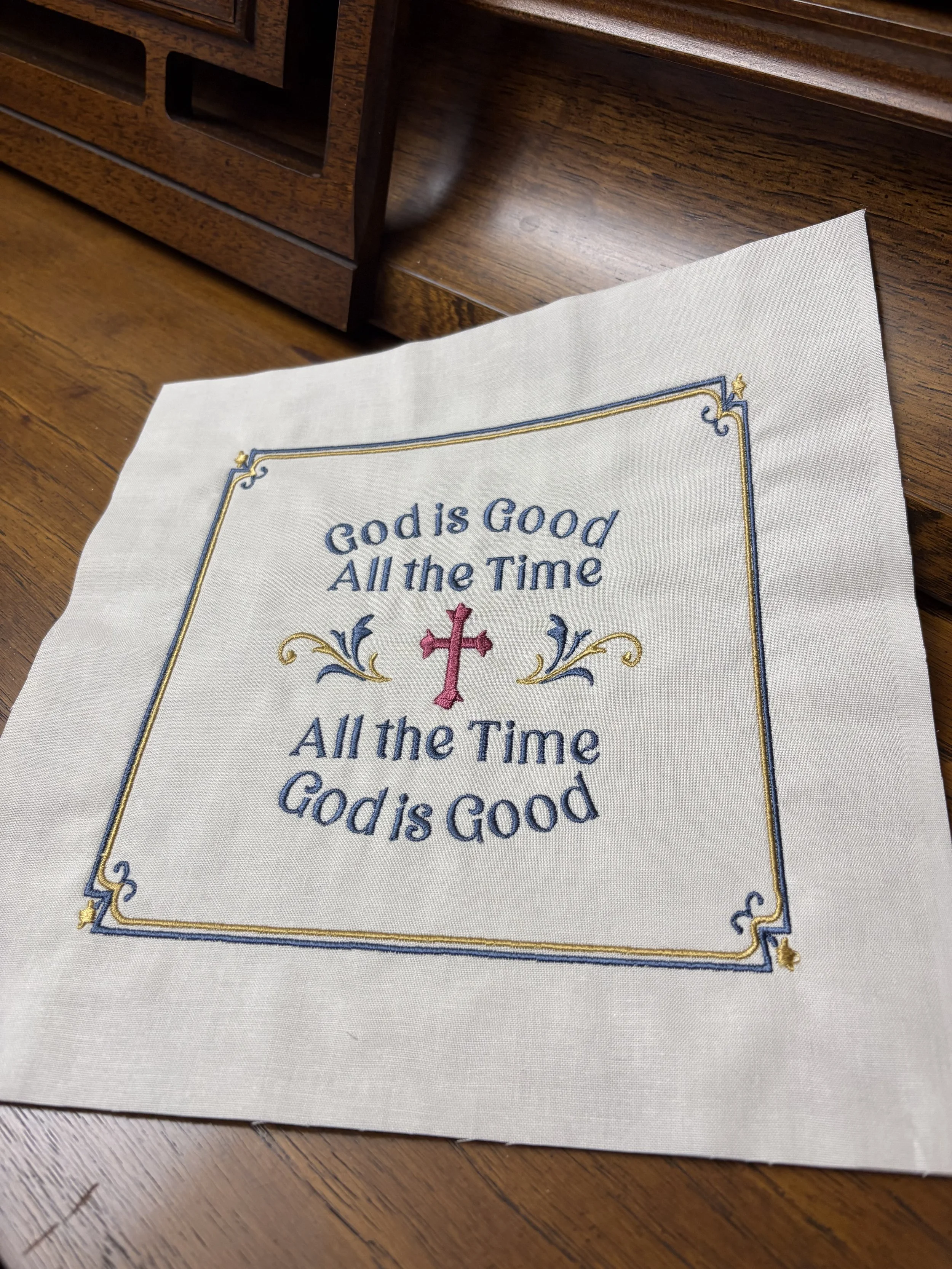 God is Good Embroidered Fabric Panel piano.jpeg