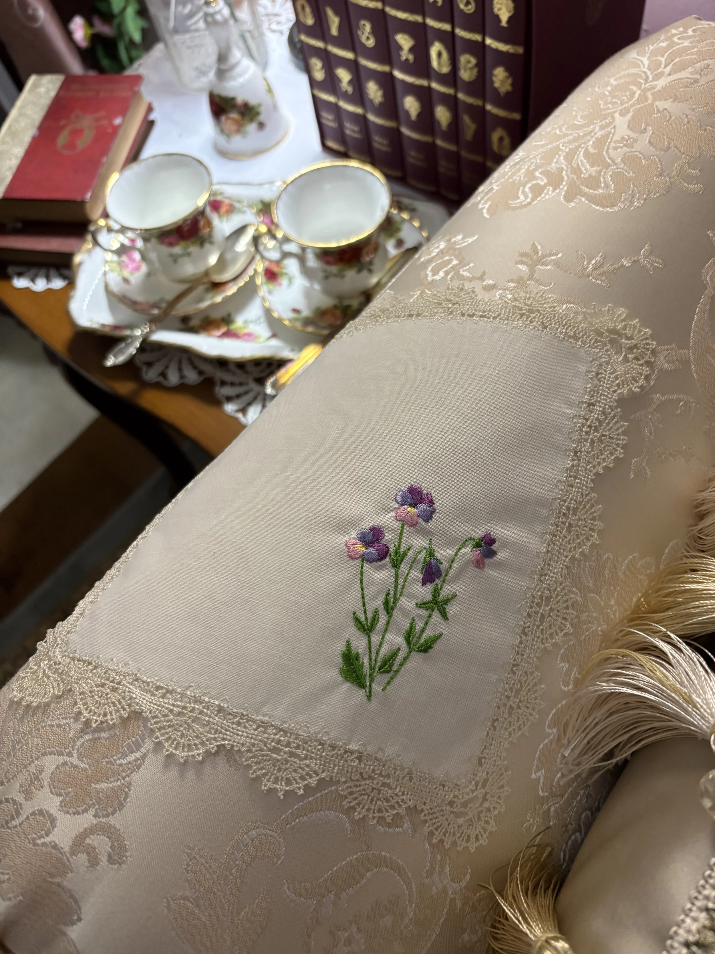 Victorian Violas Lace Handkerchief chaise.jpeg
