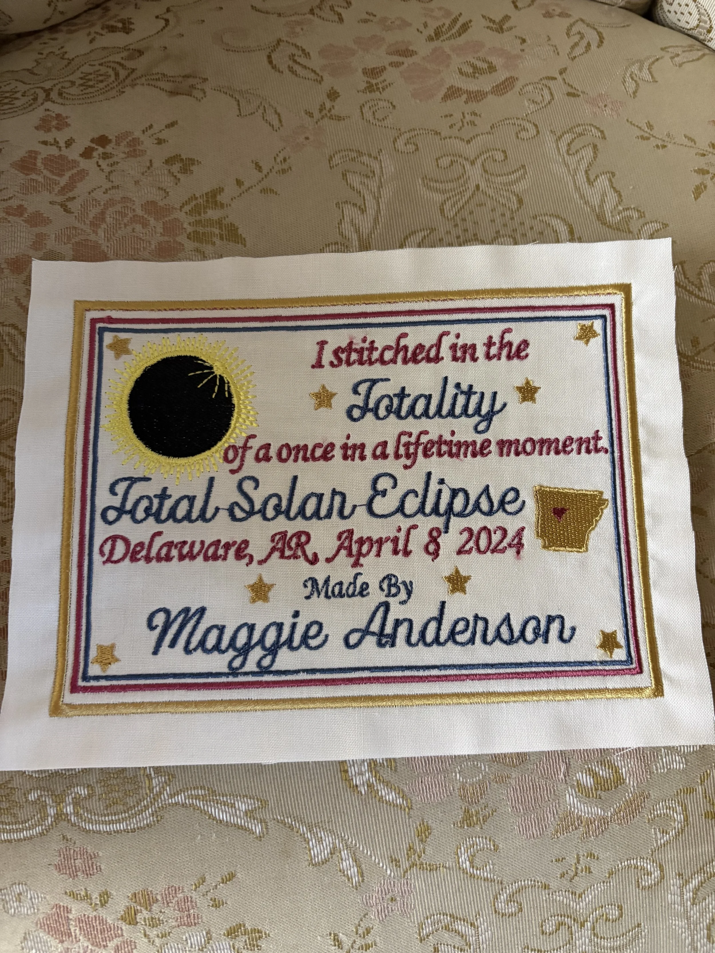 Total Solar Eclipse Commemorative Quilt Label chaise.jpeg