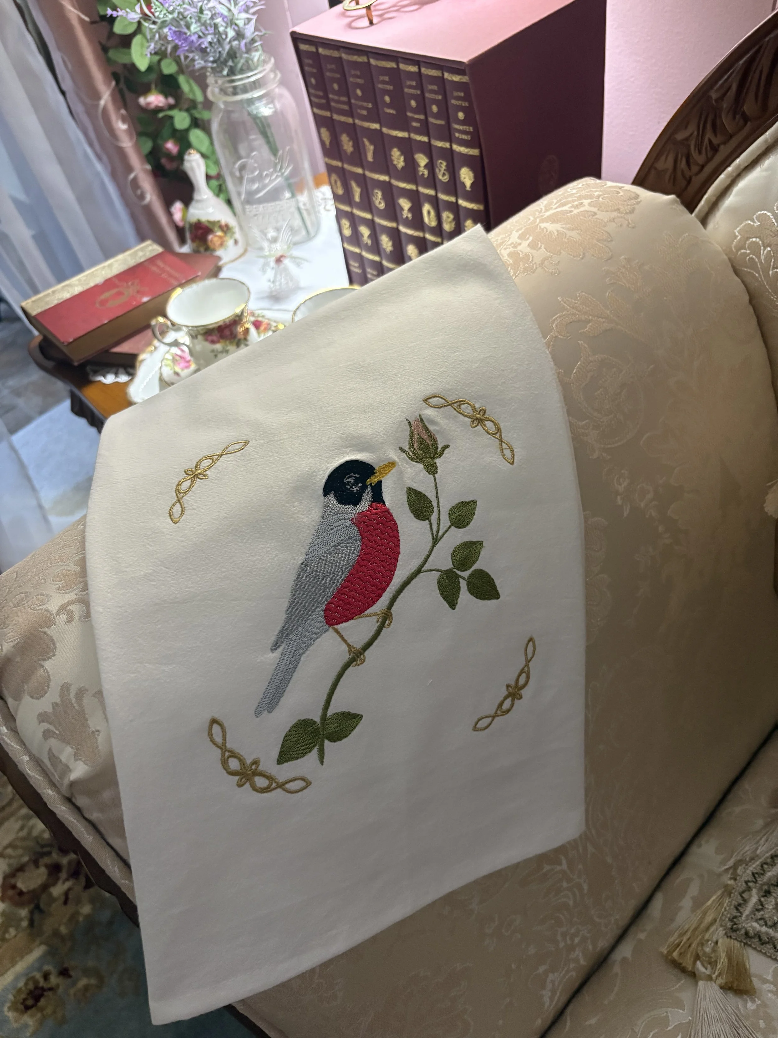 Autumn Robin Tea Towel library.jpeg