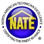 North American Technician Excellence (NATE) logo with blue and yellow colors