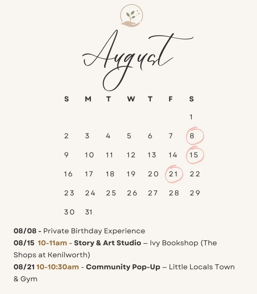 August at Little Origins 🌿

✨This month marks our first private birthday experience&mdash;and we&rsquo;re now booking private celebrations for October and beyond.
✨Story &amp; Art Studio is now here for Baltimore families at @theivybookshop bringing