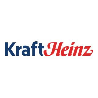 Kraft Heinz logo with blue and red text on a black background.