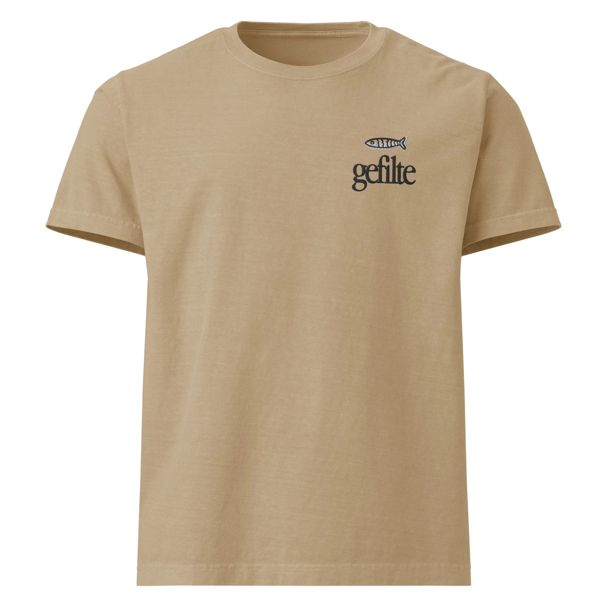 Gefilte Fish Embroidered Unisex Oversized T-shirt