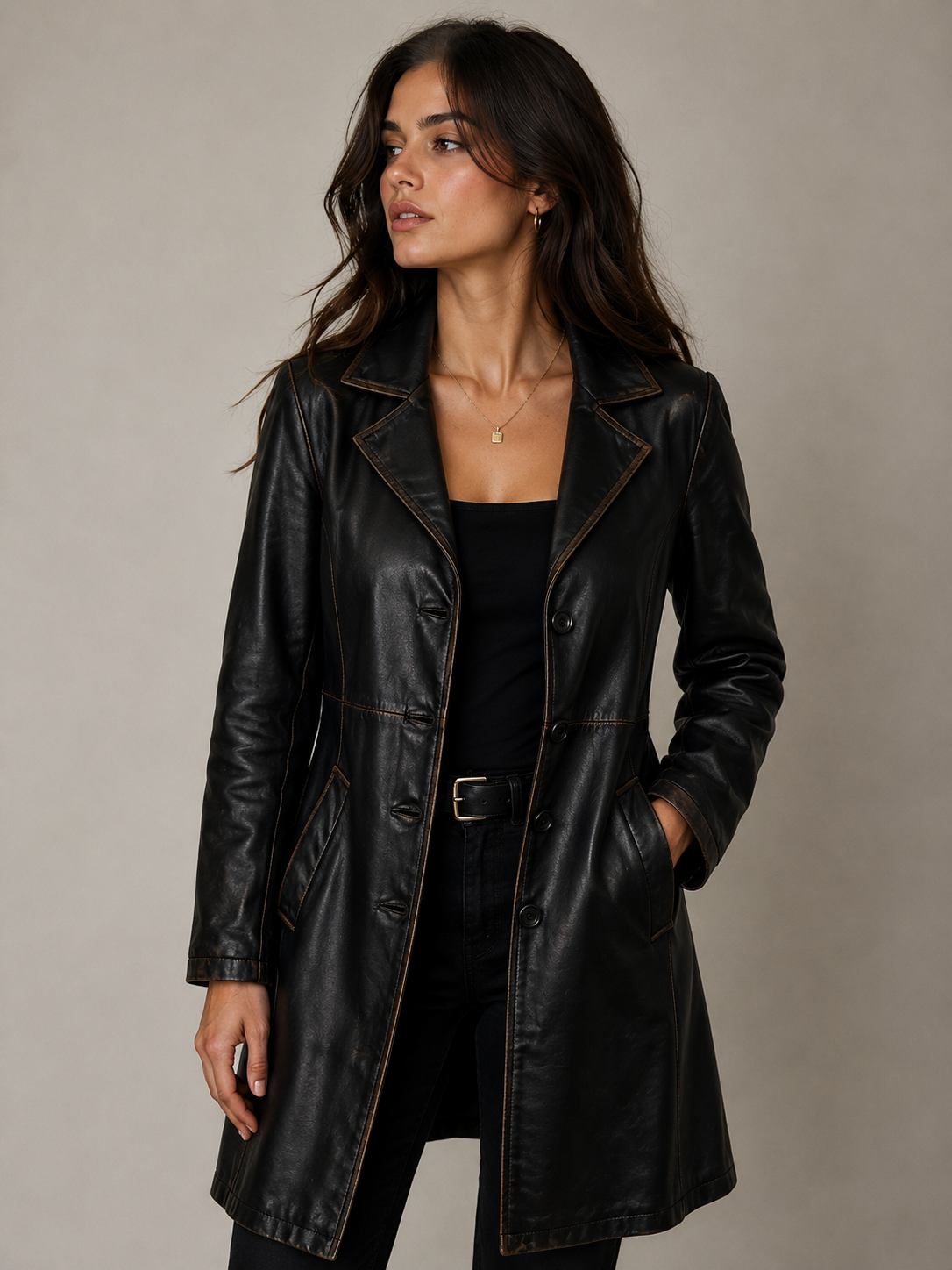 Women's Decrum Leather Jacket Size M