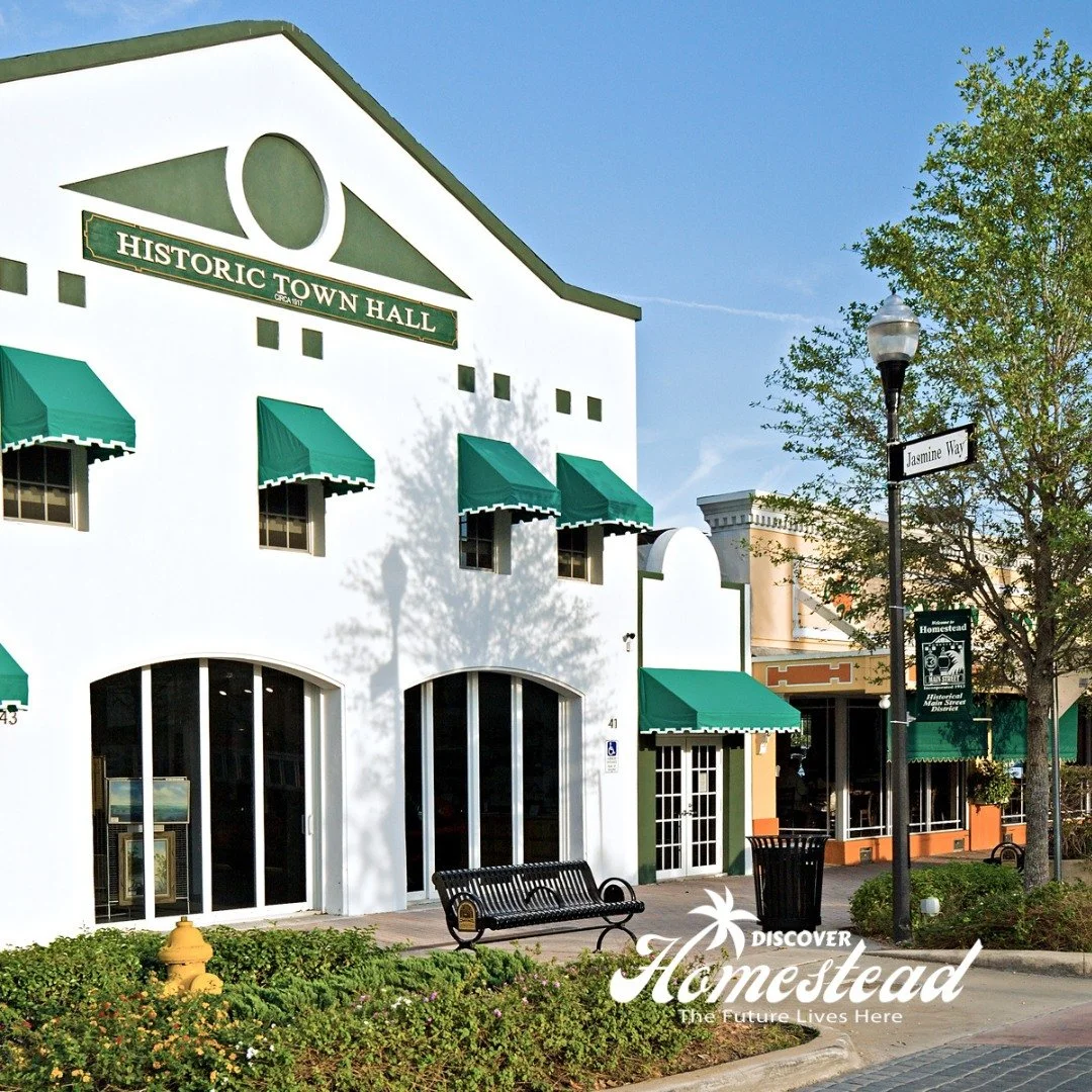 Discover Homestead and the story of our community at the Historic Homestead Town Hall Museum. Located in the original 1917 City of Homestead Town Hall at 41 N. Krome Avenue, this local gem preserves the people, places, and moments that shaped Homeste
