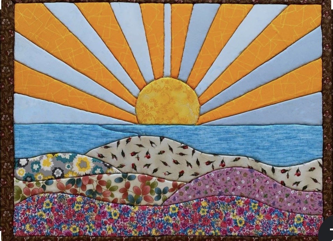 Wildflower Crafts: No-Sew Fabric Mosaic Night 7/16 At Mountain Layers