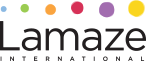 Lameze logo with black background and colorful circles above the company name