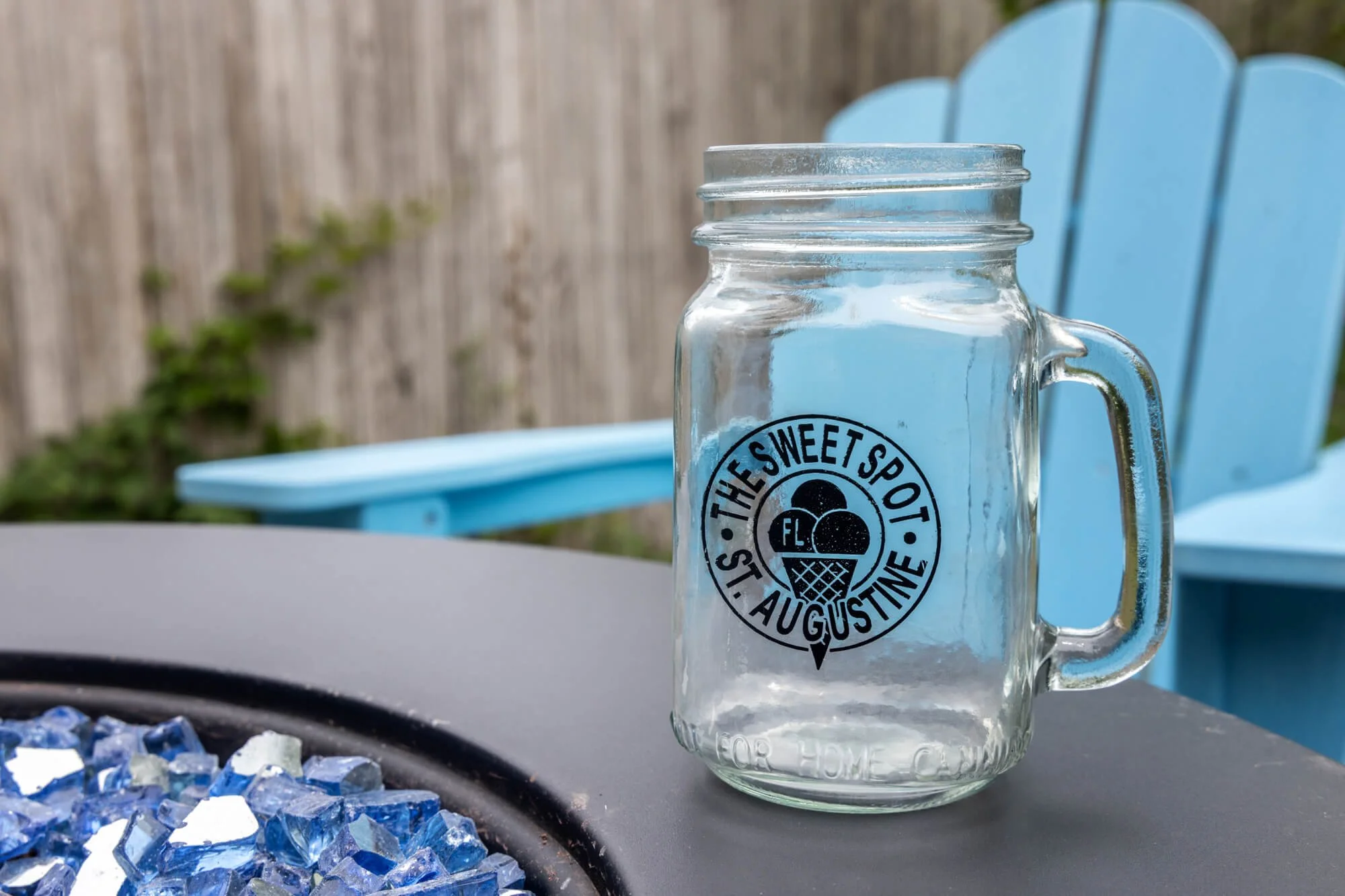 Local Saint Augustine ice cream shop mason jar mug