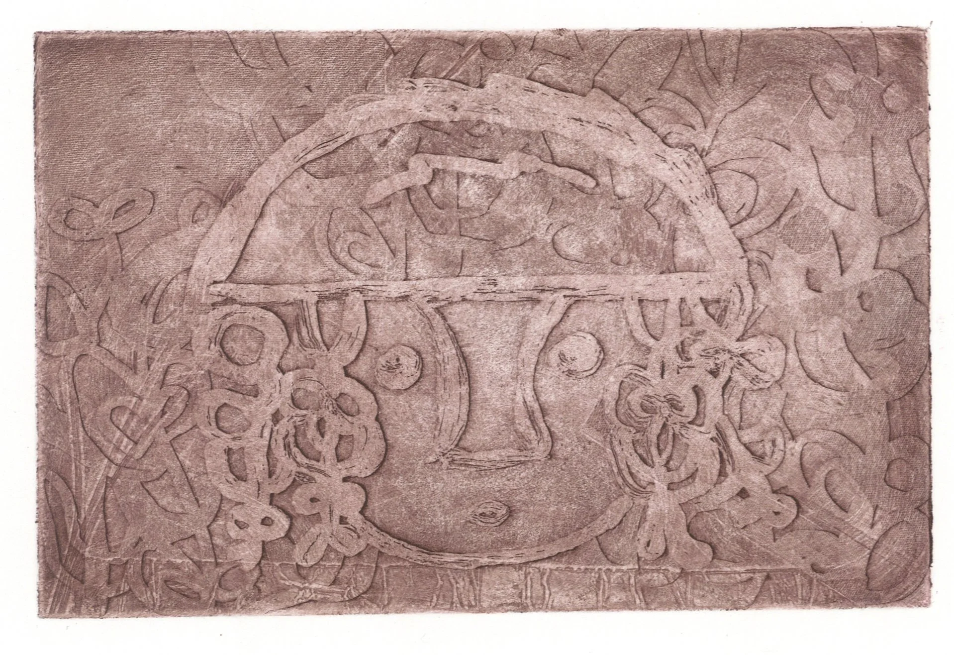 Untitled, 4x6”, open bite, soft ground etching on BFK, 2025