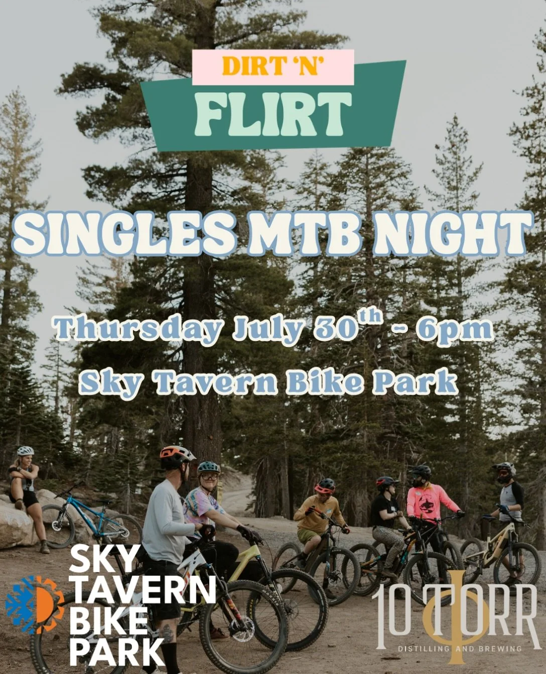 Singles Mountain Bike Night is back! 

After two incredible rides with 40+ singles at each event, we can&rsquo;t wait to hit the trails with all of you again!

📍 Sky Tavern Bike Park
📅 Thursday, July 30th
🕕 We&rsquo;ll start biking at 6:00 PM (ple
