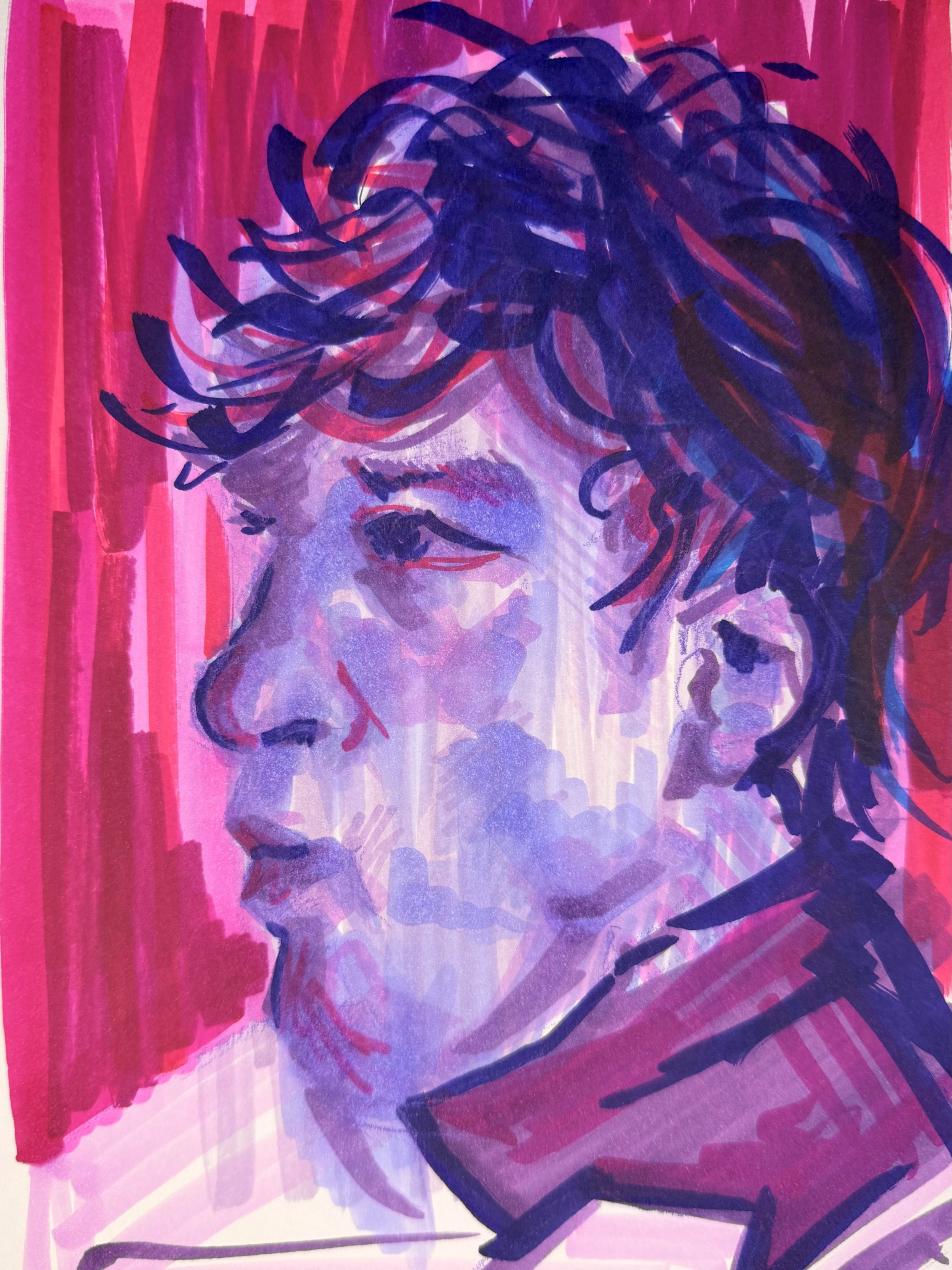 Untitled, Alcohol Marker on Paper, 7 x 10 in