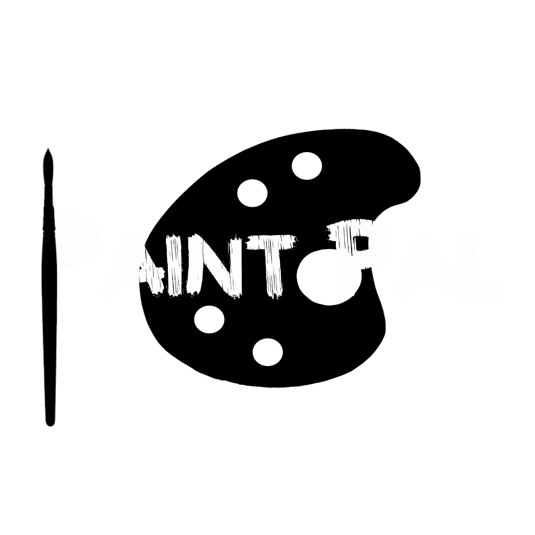 Black background with white text that reads 'Paint Pal' in a distressed font.