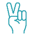 A solid-colored teal rectangle.