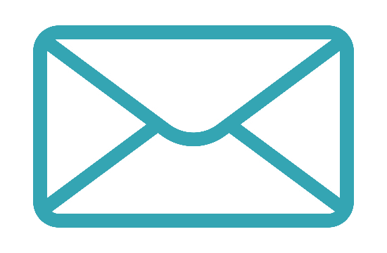 Outline of an envelope or letter icon with a folded top flap.