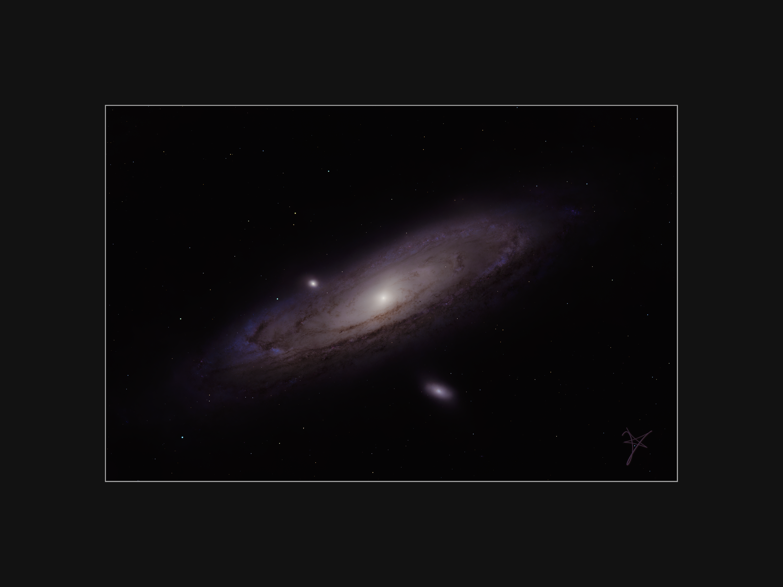 Andromeda 1.2 12x18 Signed Border Matted.png