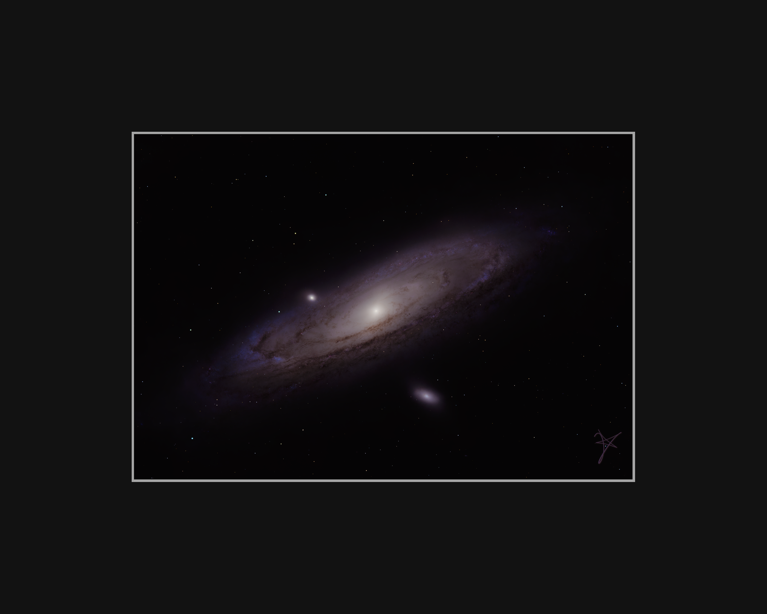 Andromeda 1.2 5x7 Signed Border Matted.png