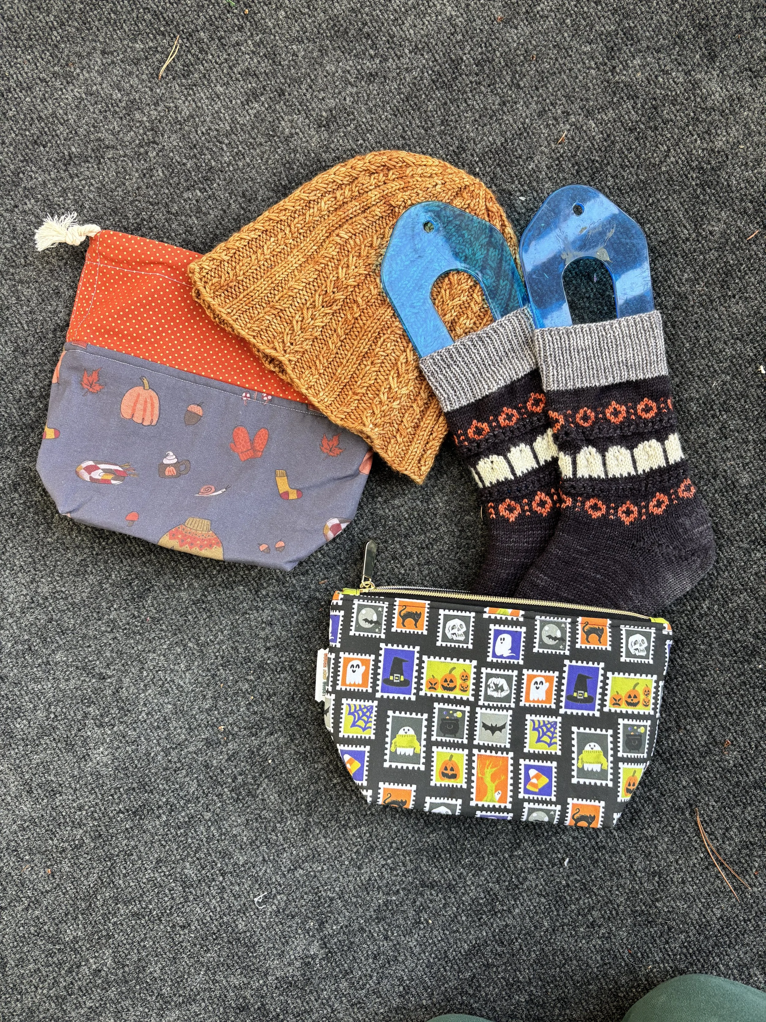 Spooky Stamps Small Zipper Project Bag