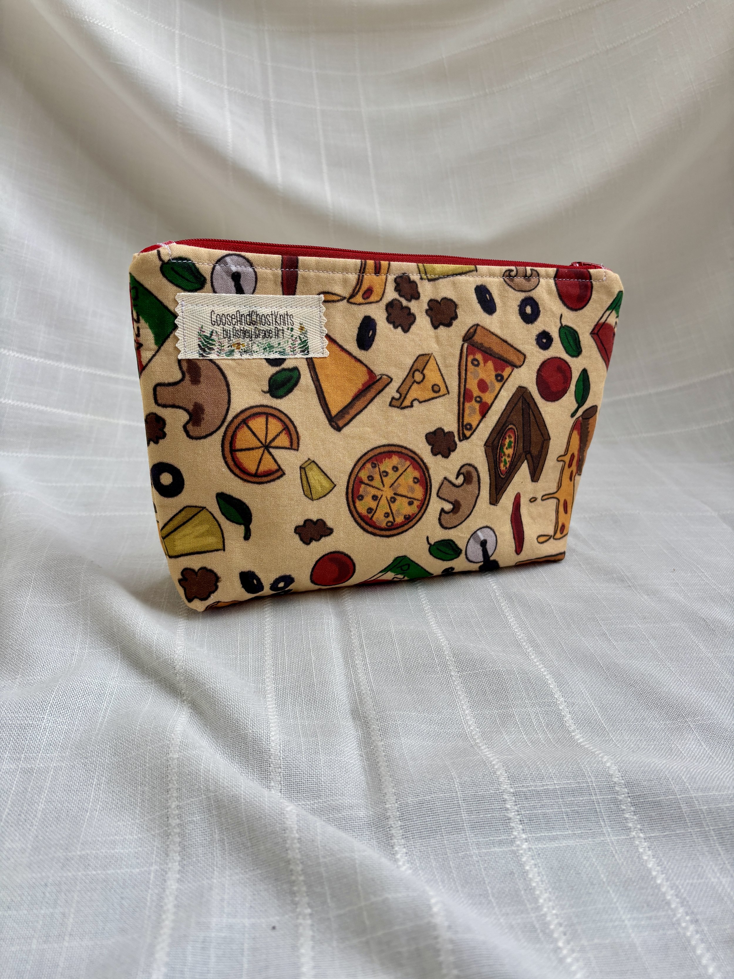 Pizza Medium Zipper Bag - Original Printing