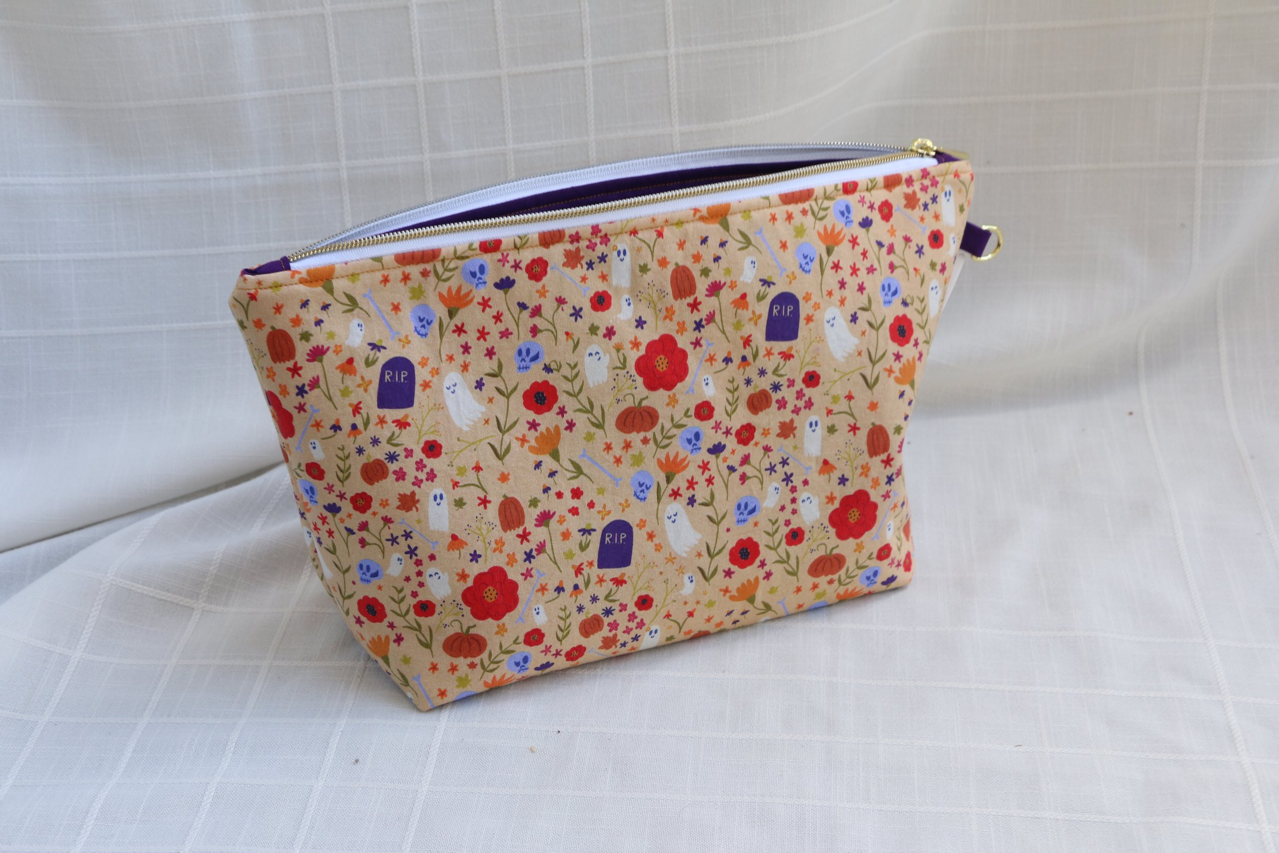 Floral Graveyard (Dawn) Medium Zipper Project Bag