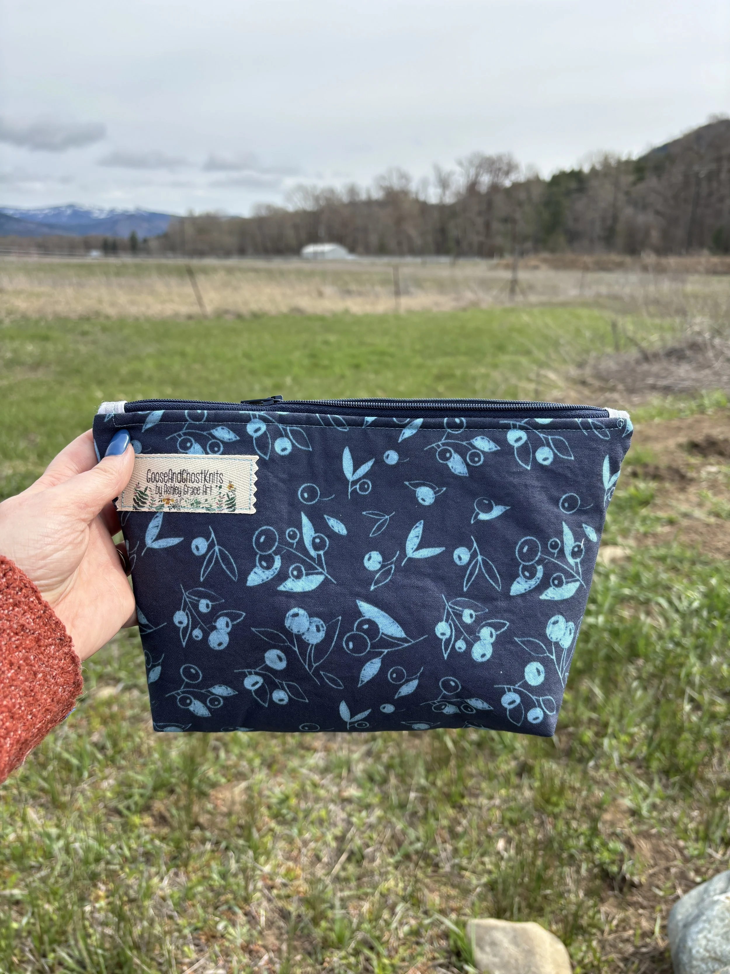 Blue Huckleberry Small Zipper Bag