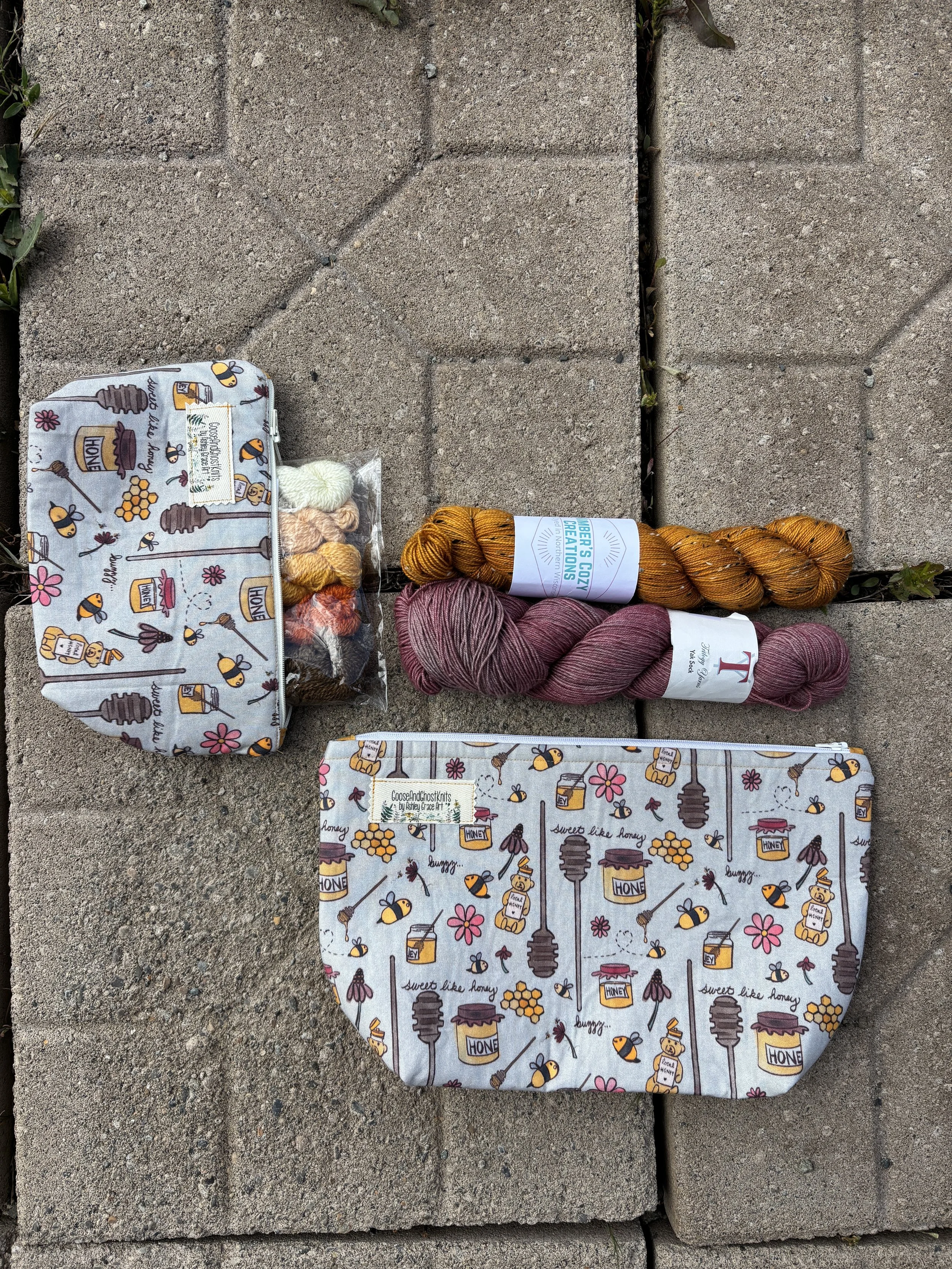 bees & honey zippers 01.JPG
