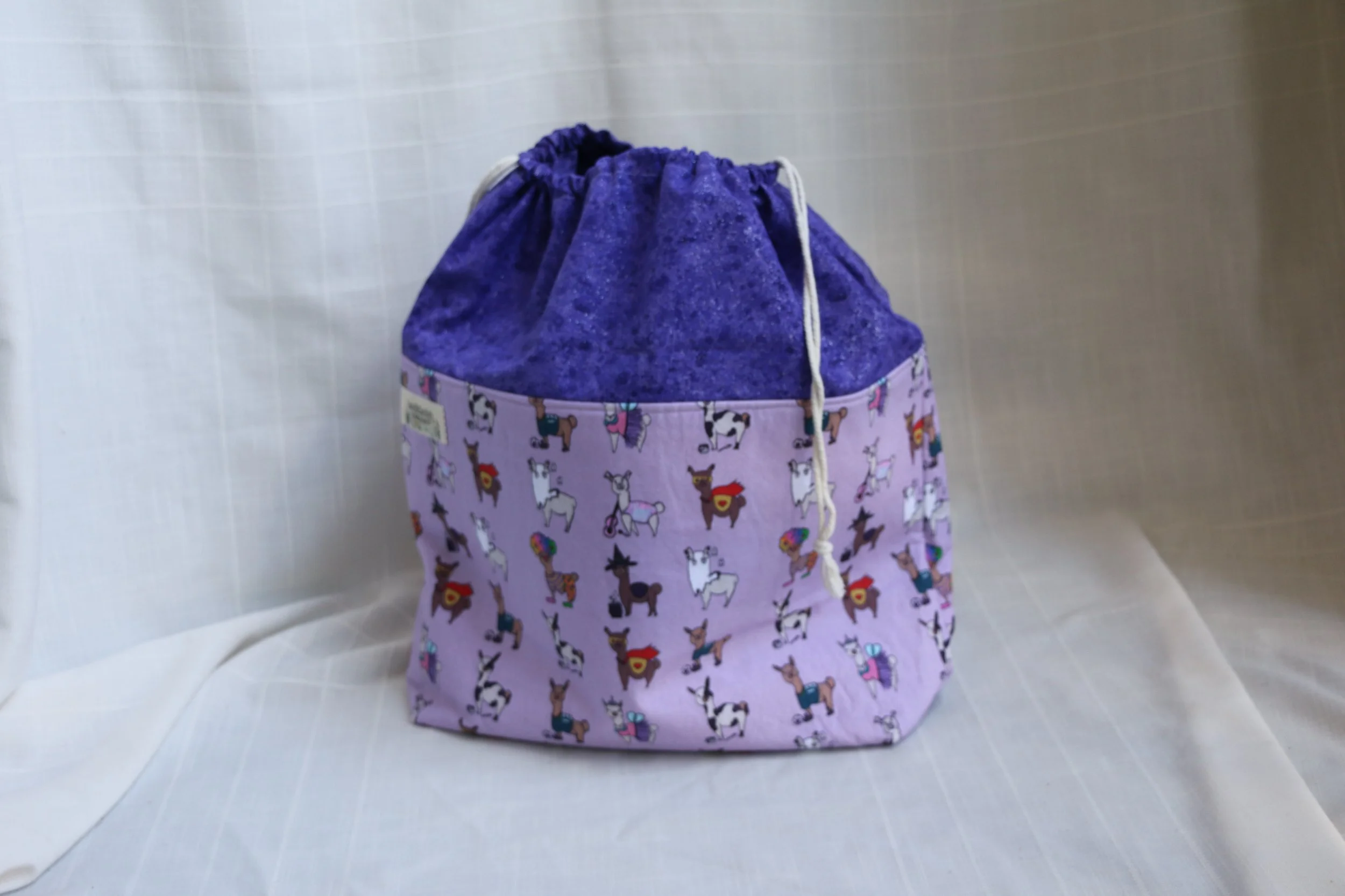 Costumed Alpacas  Large Drawstring Bag