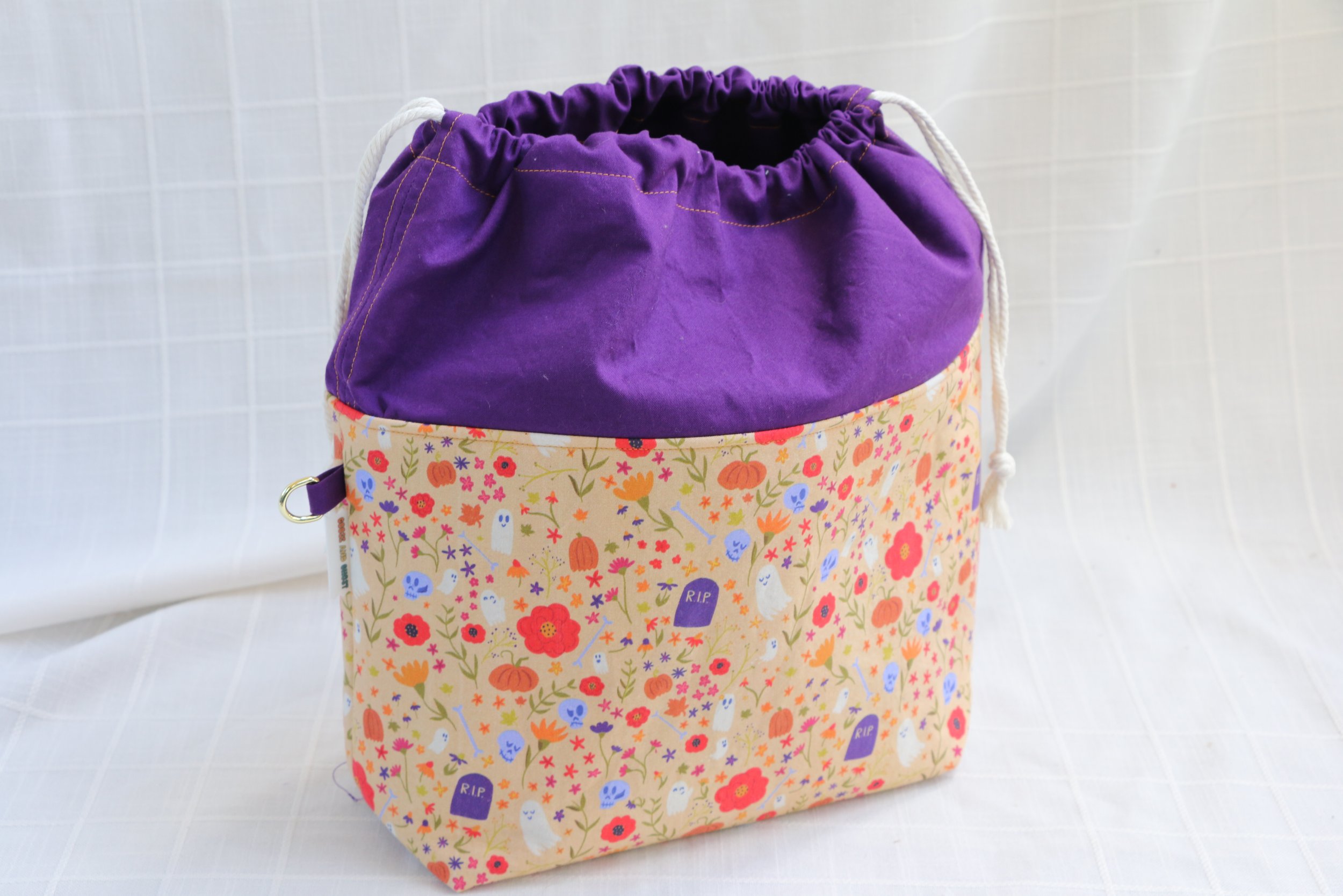 Floral Graveyard (Dawn) Medium Drawstring Project Bag