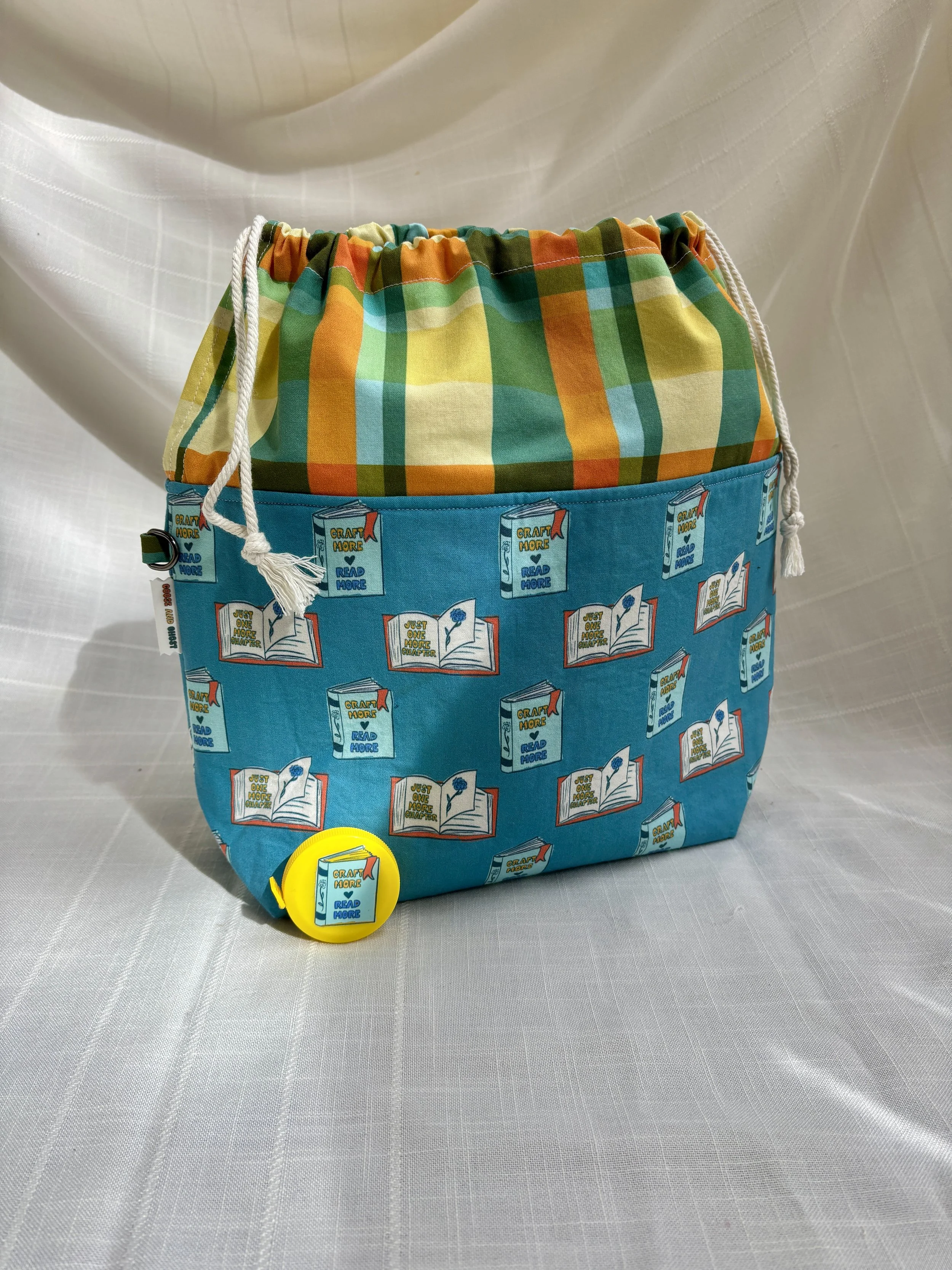Bookish Medium Drawstring Bag