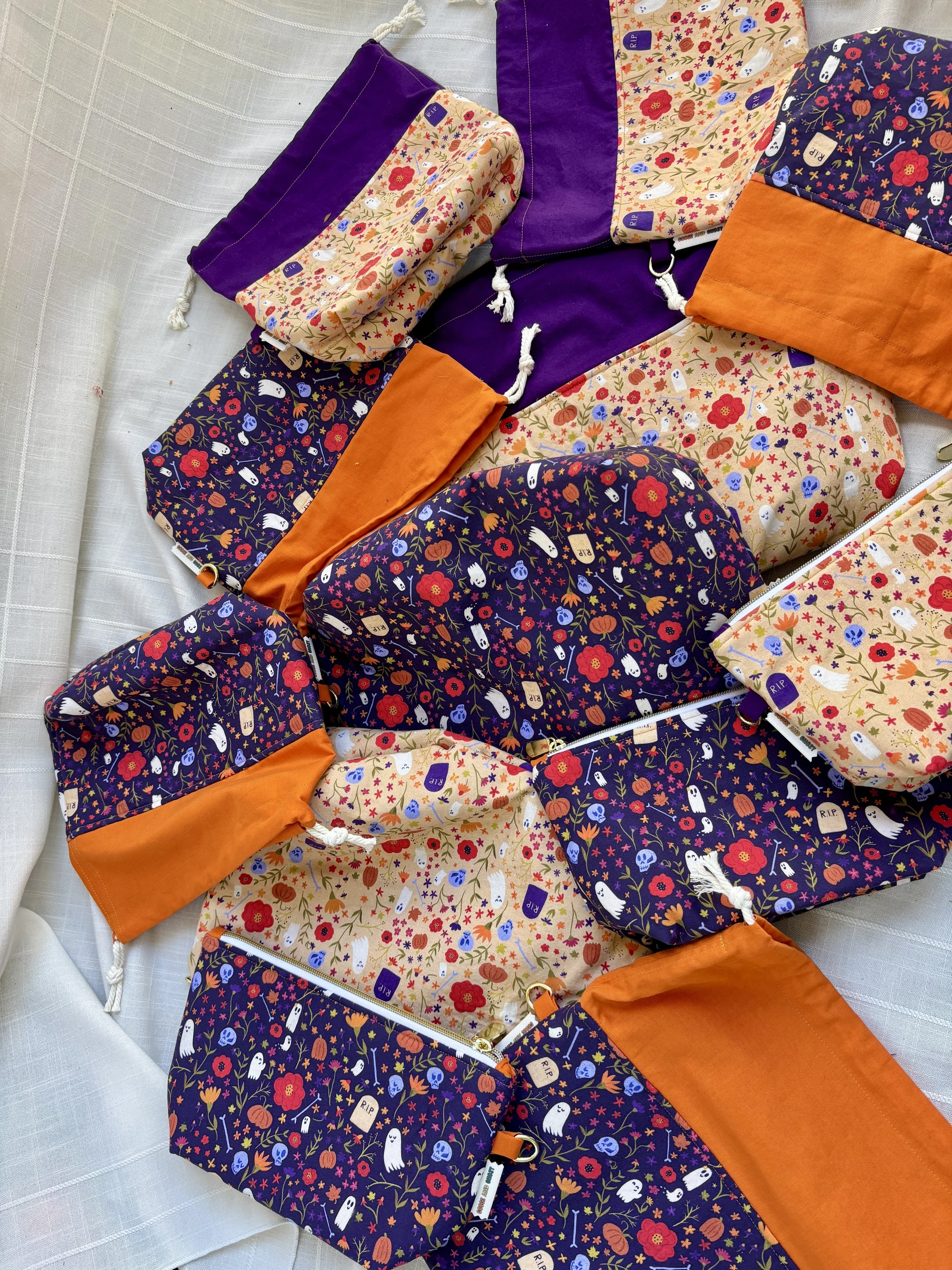 Floral Graveyard (Midnight) XS Zipper