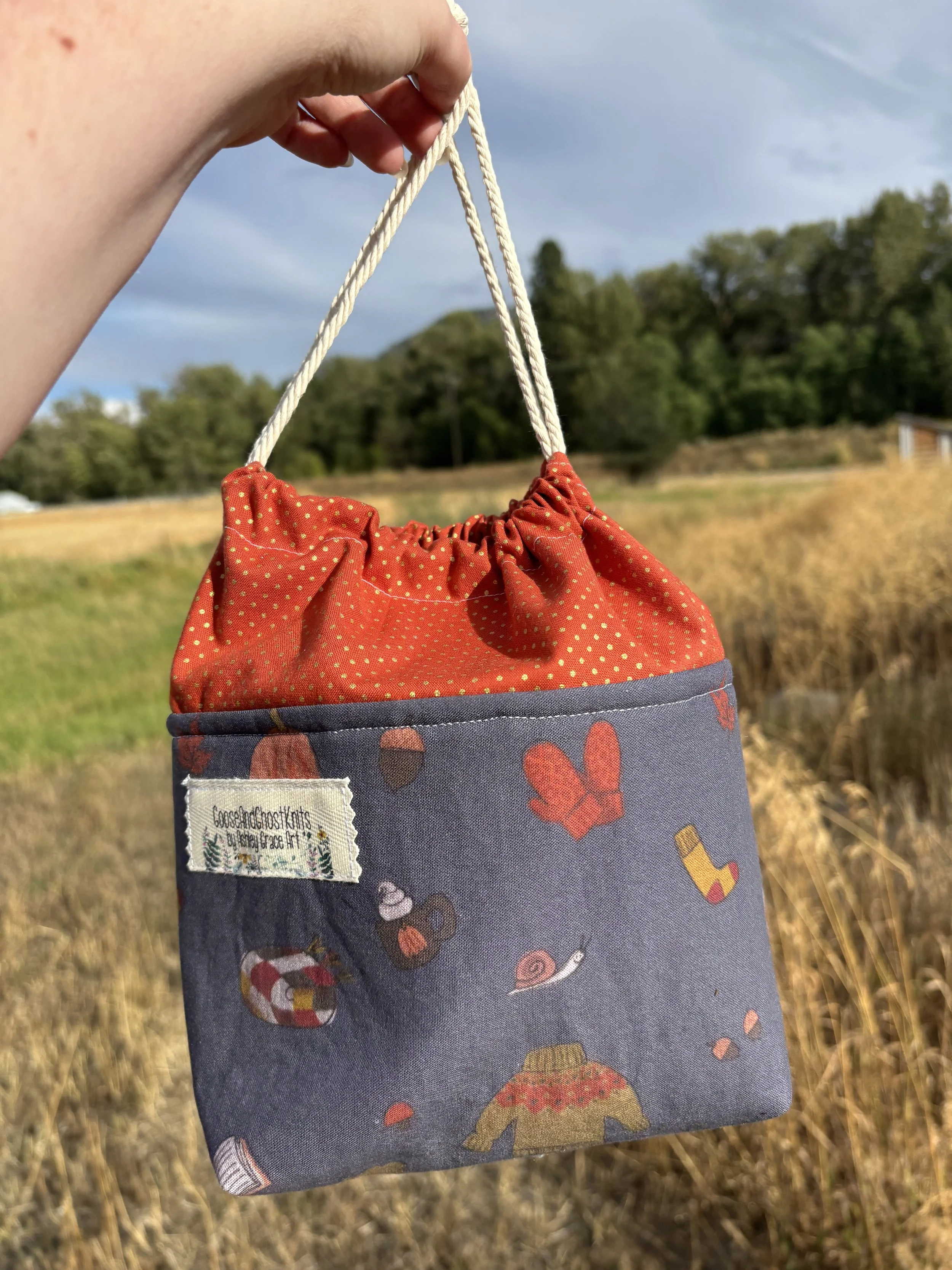 Autumn Cozies Small Drawstring Bag