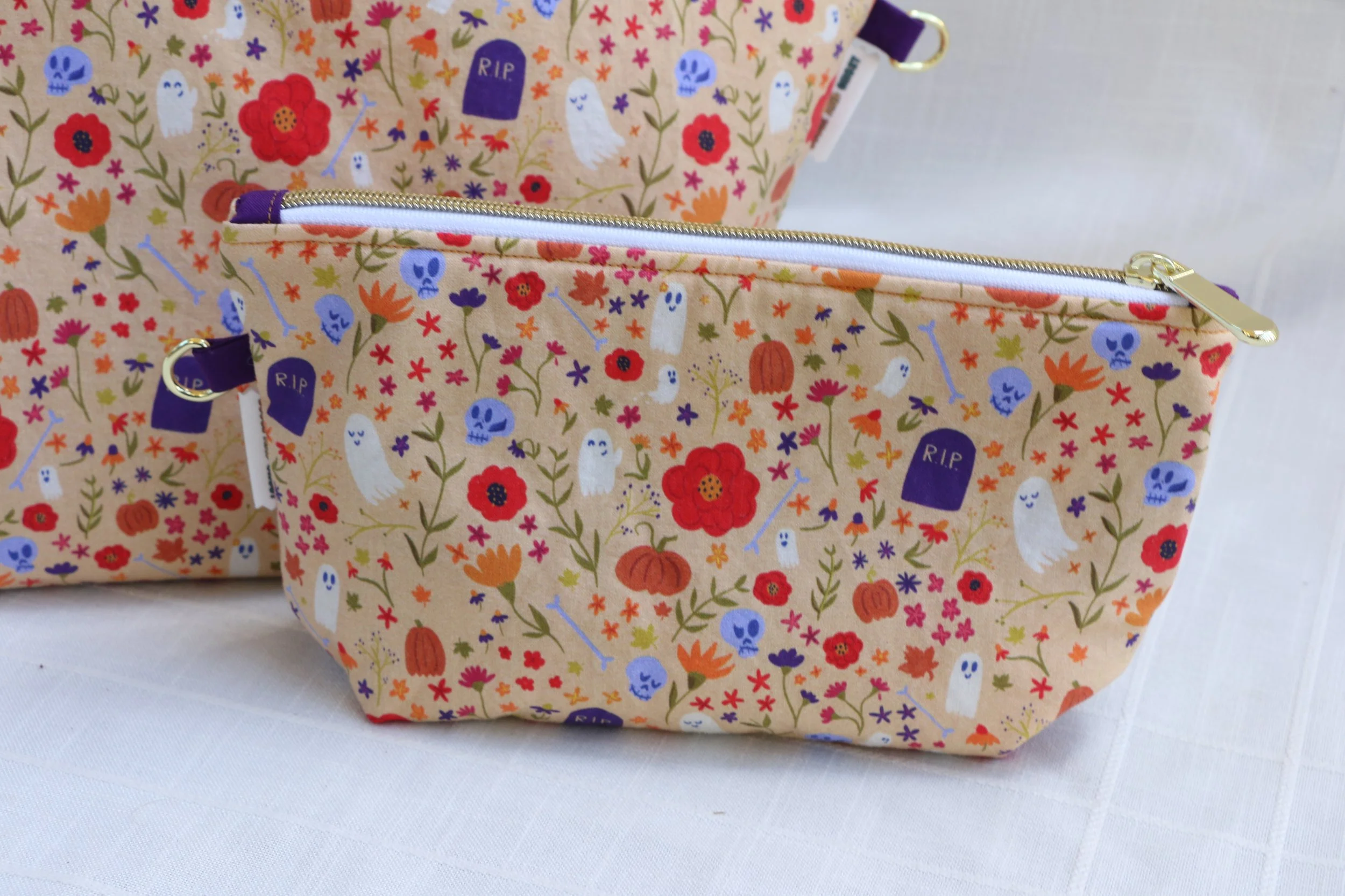 Floral Graveyard (Dawn) Small Zipper Project Bag