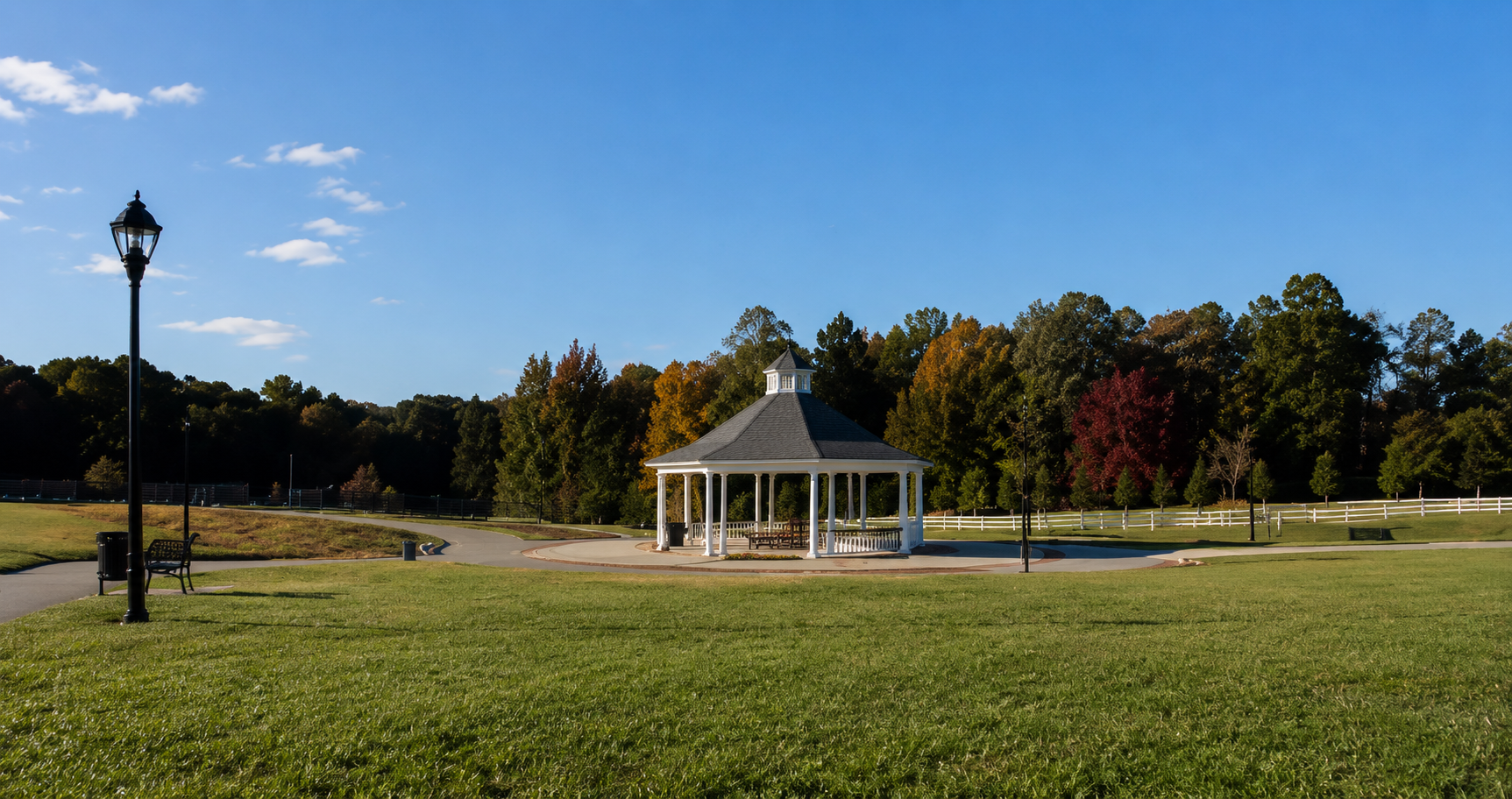 Gazebo in a Midway, North Carolina park, an area served by Evergreen Therapeutics ABA therapy.