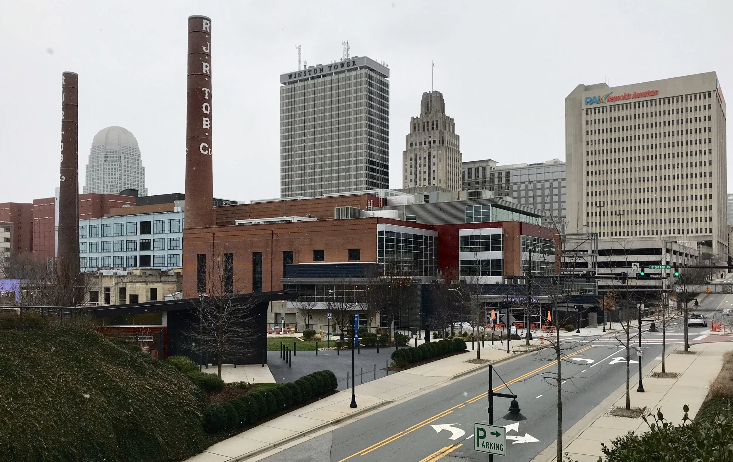 Winston-Salem, North Carolina skyline, an area served by Evergreen Therapeutics ABA therapy.