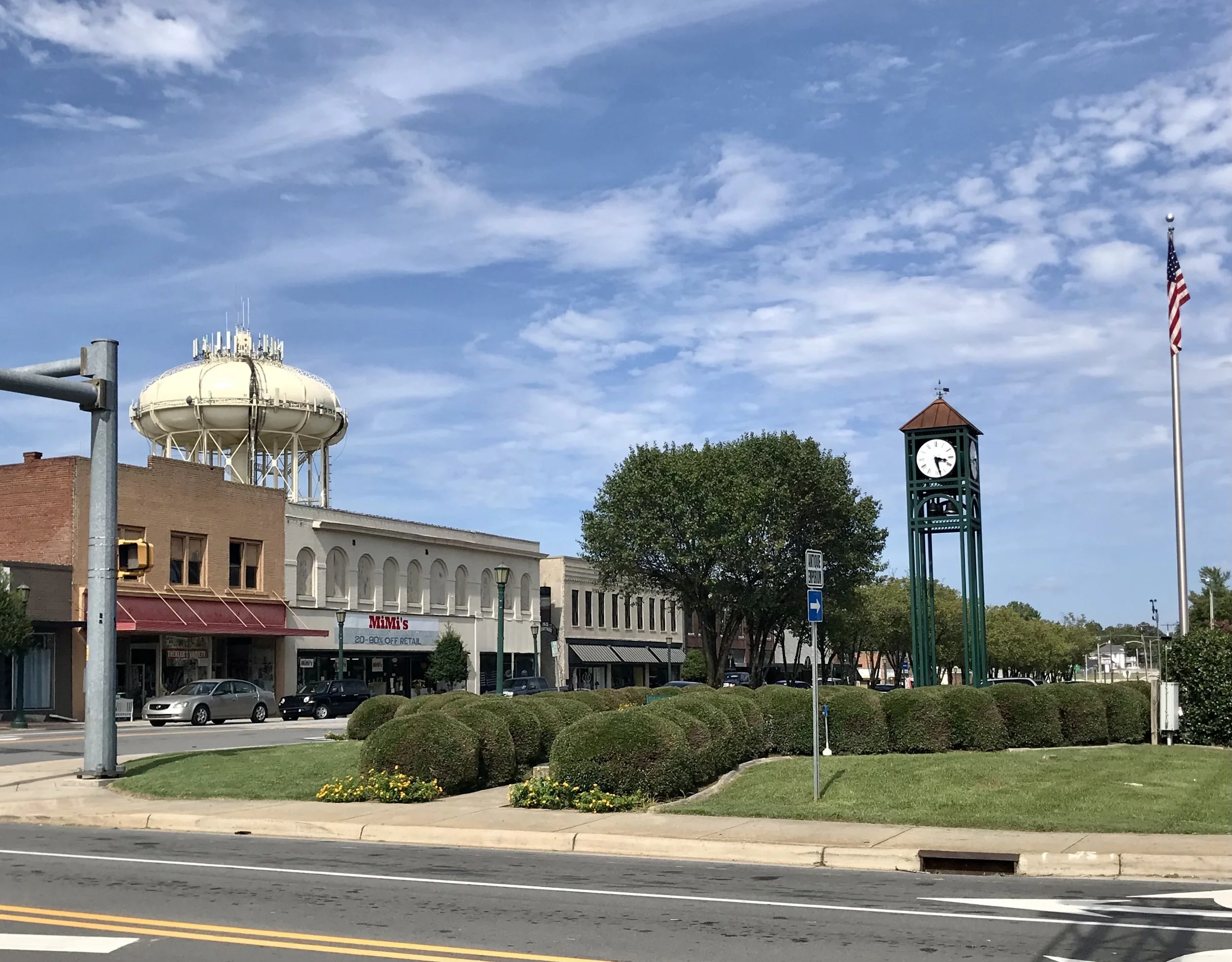 Downtown Thomasville, North Carolina town center, an area served by Evergreen Therapeutics ABA therapy.