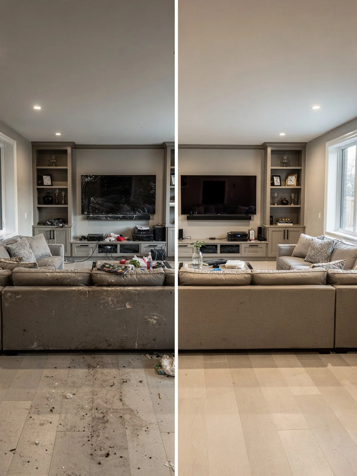 Finished Basement Deep Clean