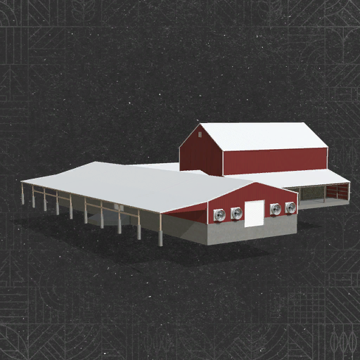 Large Red Dairy Barn