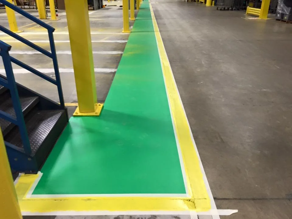 Installing Safety Stripes and ISO Markings for Warehouse Safety! 